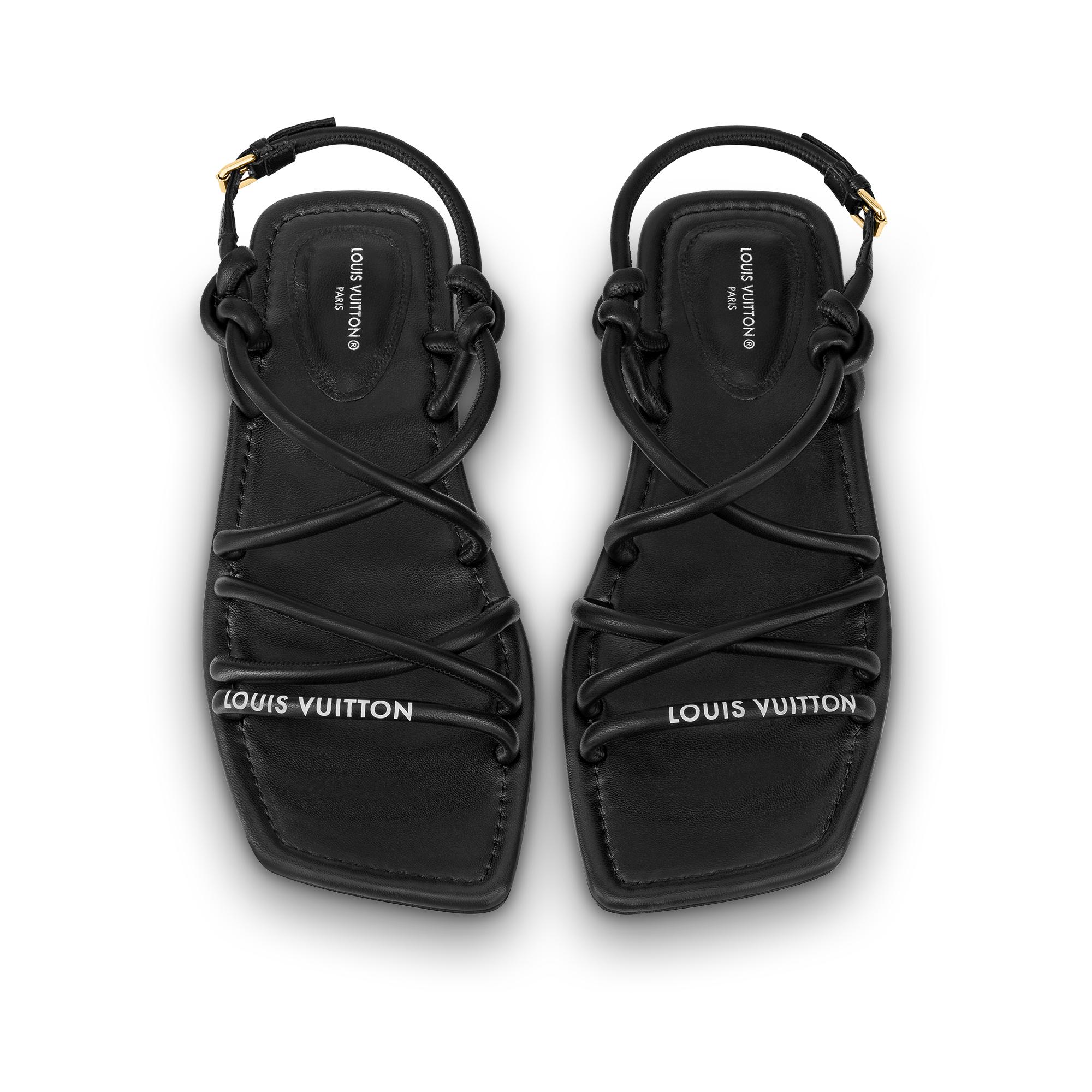 Louis Vuitton® Cordoba Flat Comfort Sandal Black. Size 38.0 in 2023