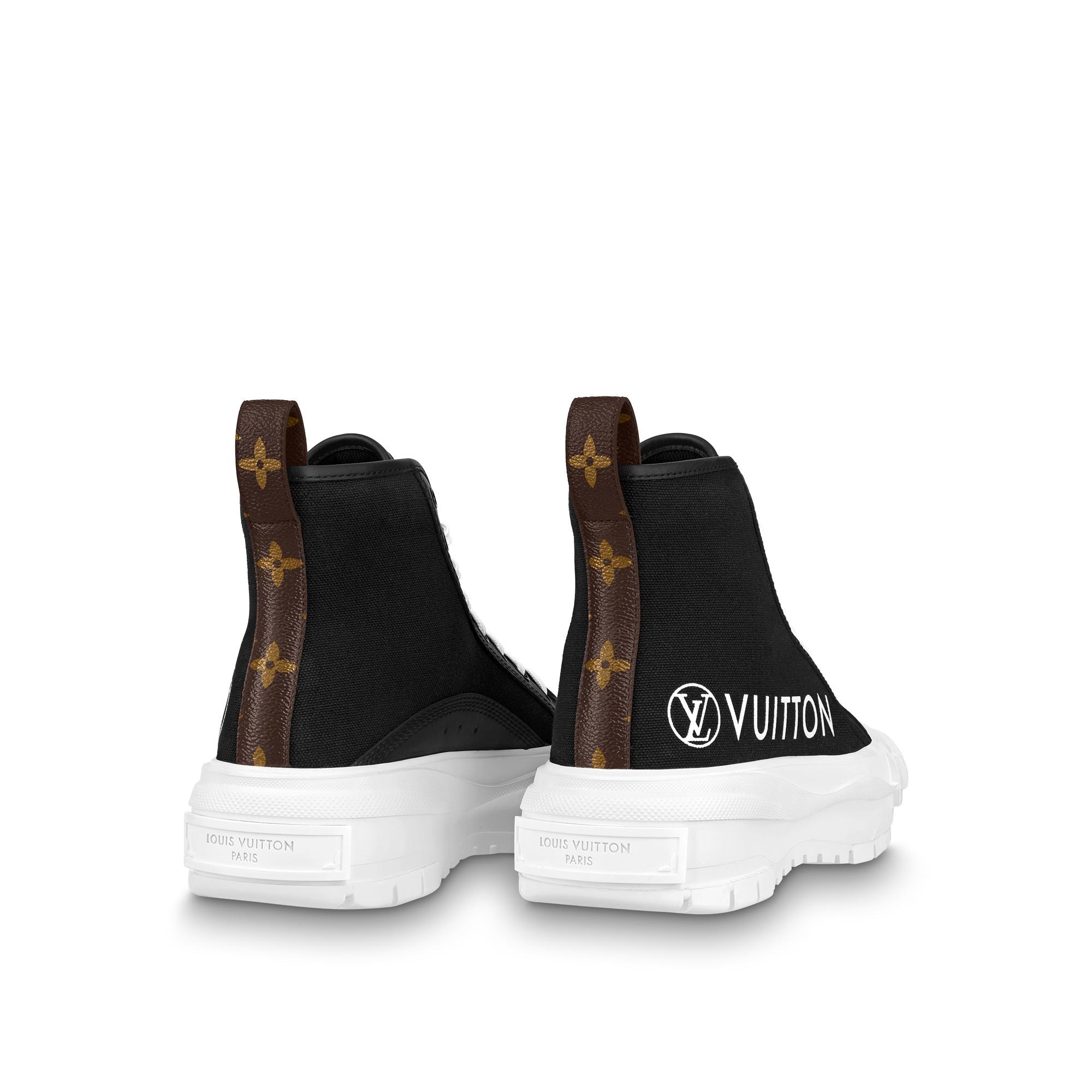 Louis Vuitton Squad Boot Vuitton Logo Canvas Black White (Women's) - 1A96EW  - US