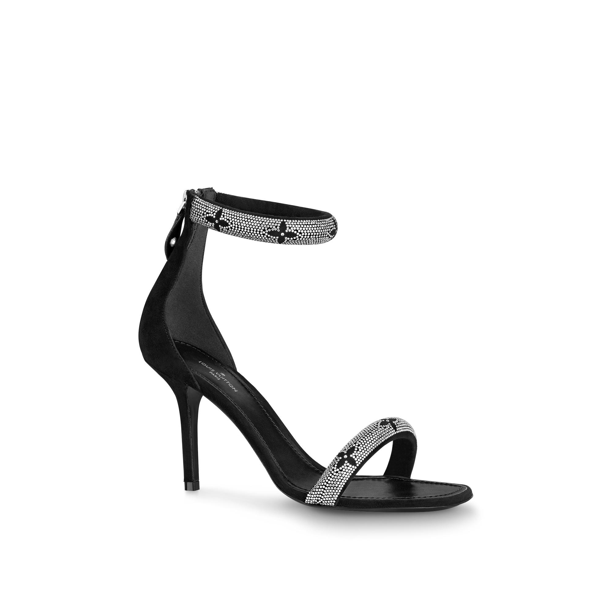 Sold at Auction: LOUIS VUITTON, LOUIS VUITTON WOMENS Shoes 1A4E2A CALL BACK  SANDAL BLACK SIZE US 8 / EU 38.5 WITH BOX