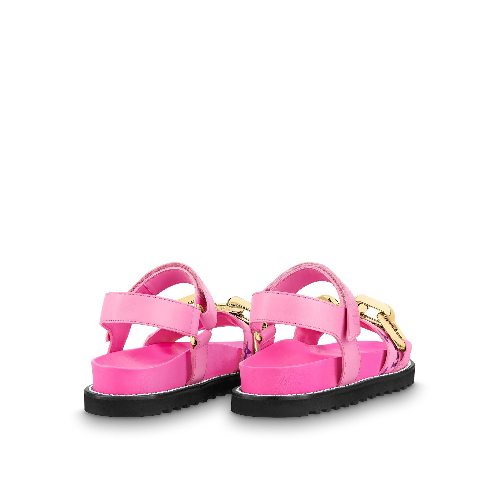 Cloth sandals Louis Vuitton Pink size 39.5 EU in Cloth - 26164317