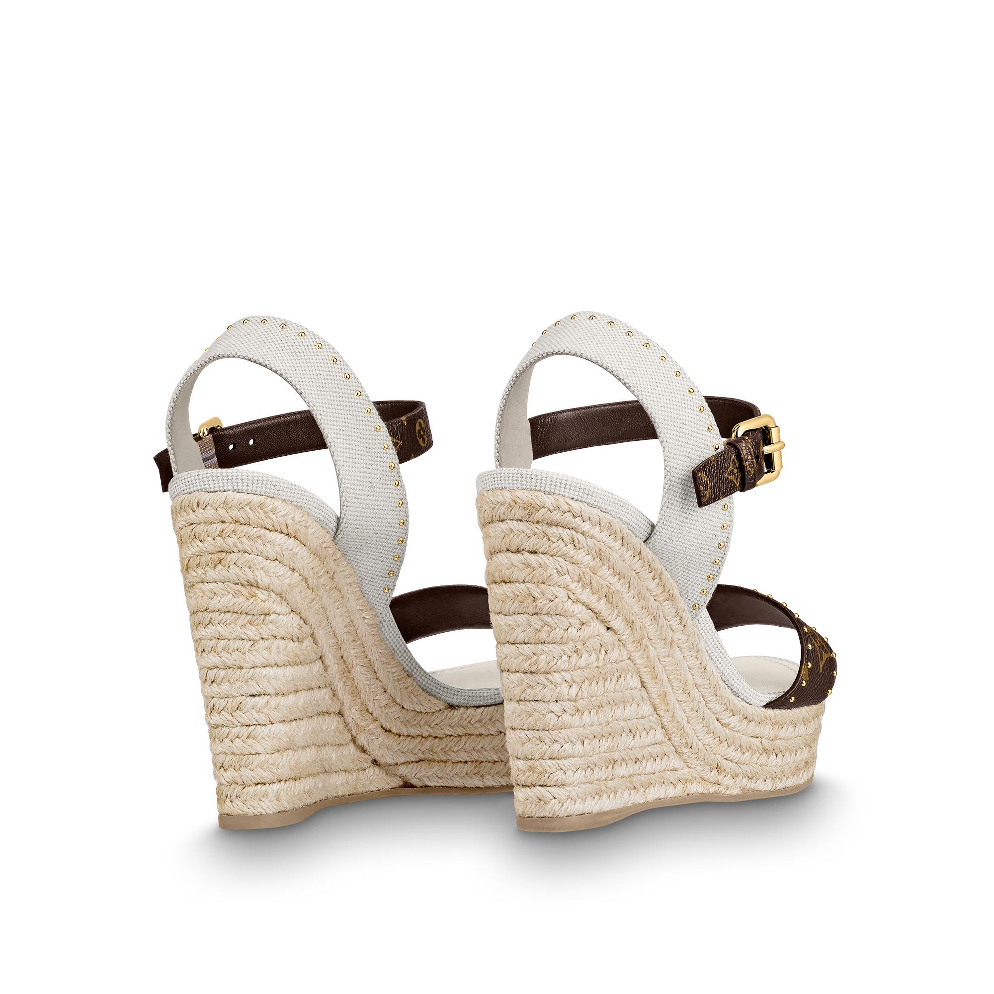 Louis Vuitton Womens Platform & Wedge Sandals 2023-24FW, Beige, 36 (Stock Check Required)