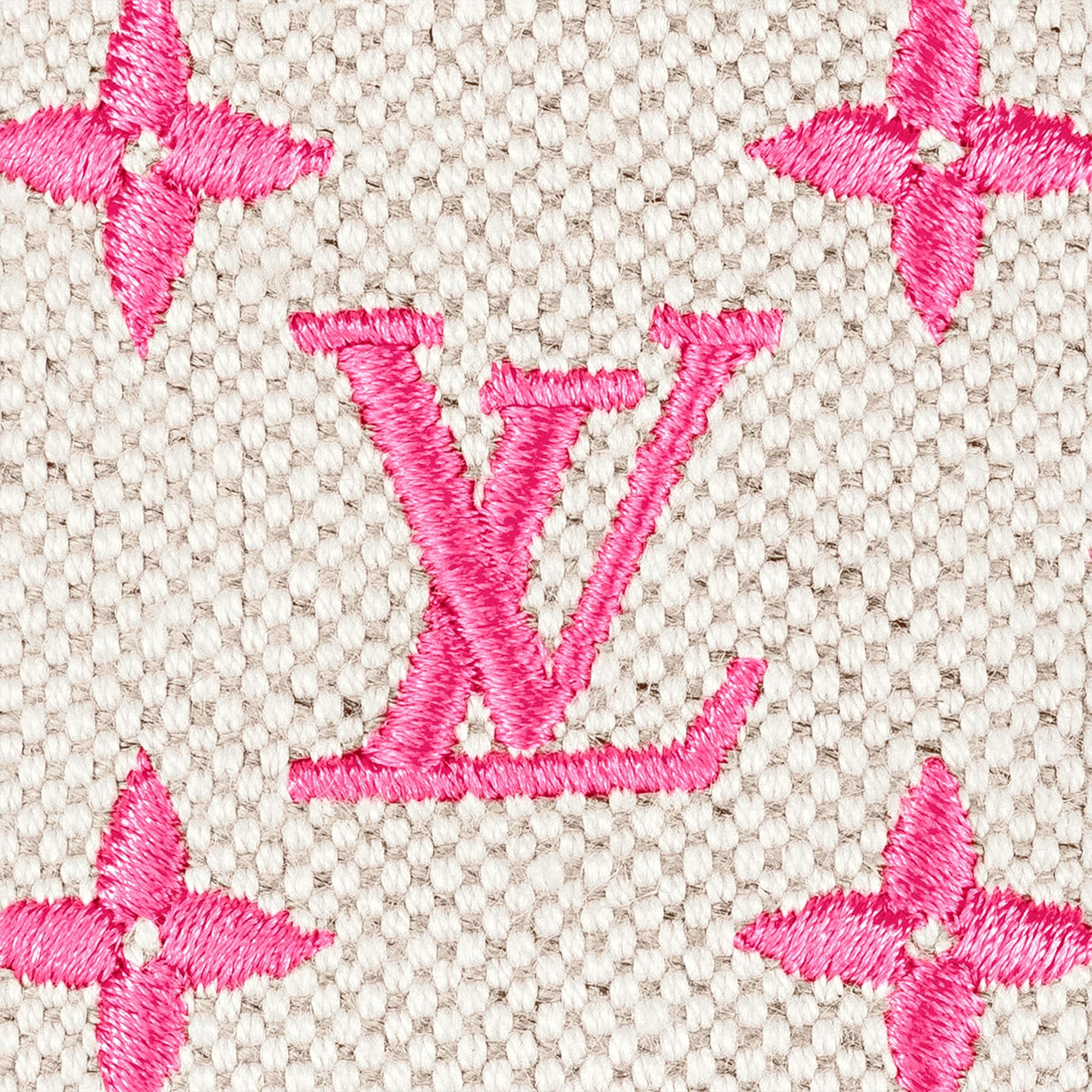 LOUIS VUITTON Cotton Monogram Embroidered Starboard Wedge