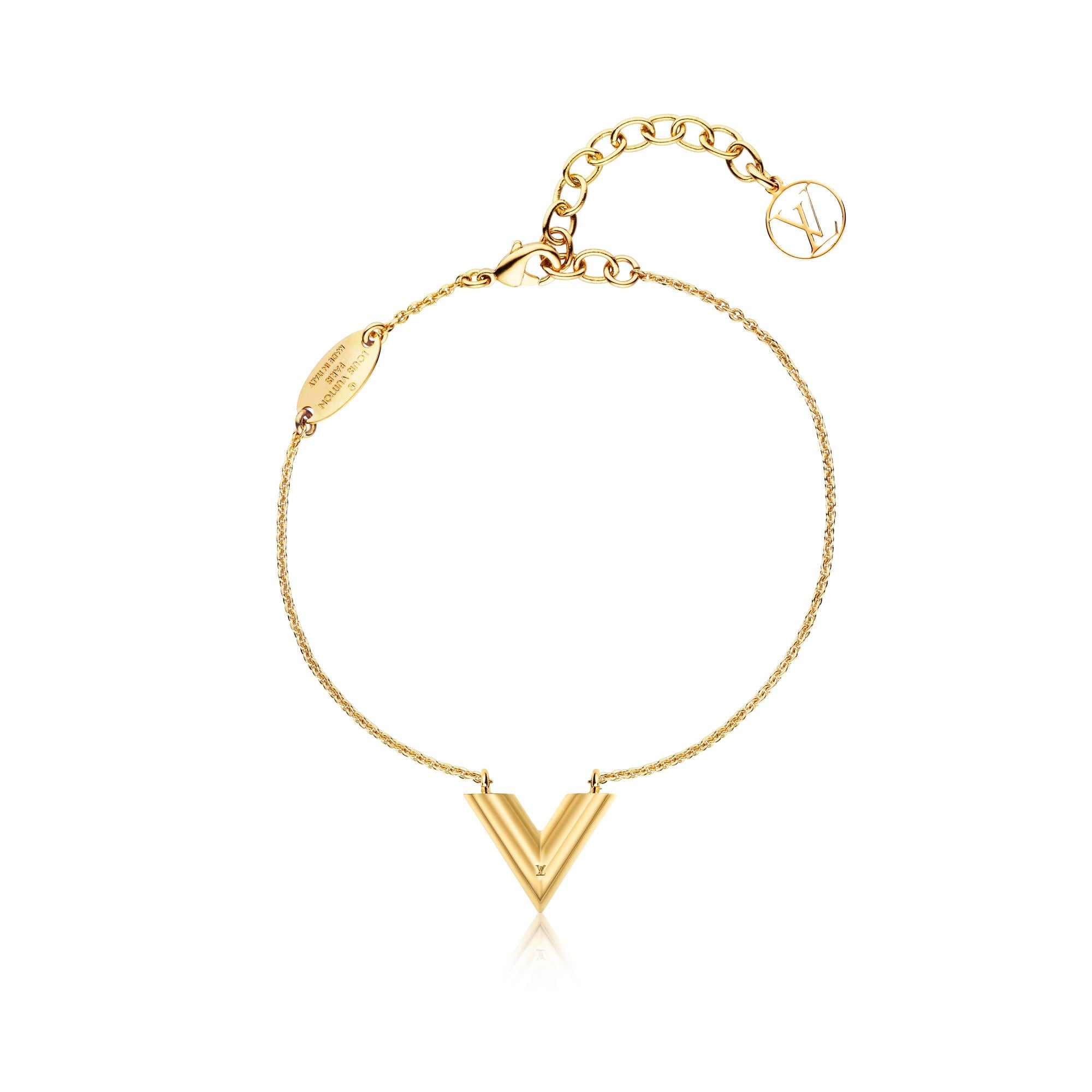 LOUIS VUITTON Essential V Bracelet | 路易威登 經典 V 手鏈 (金色)
