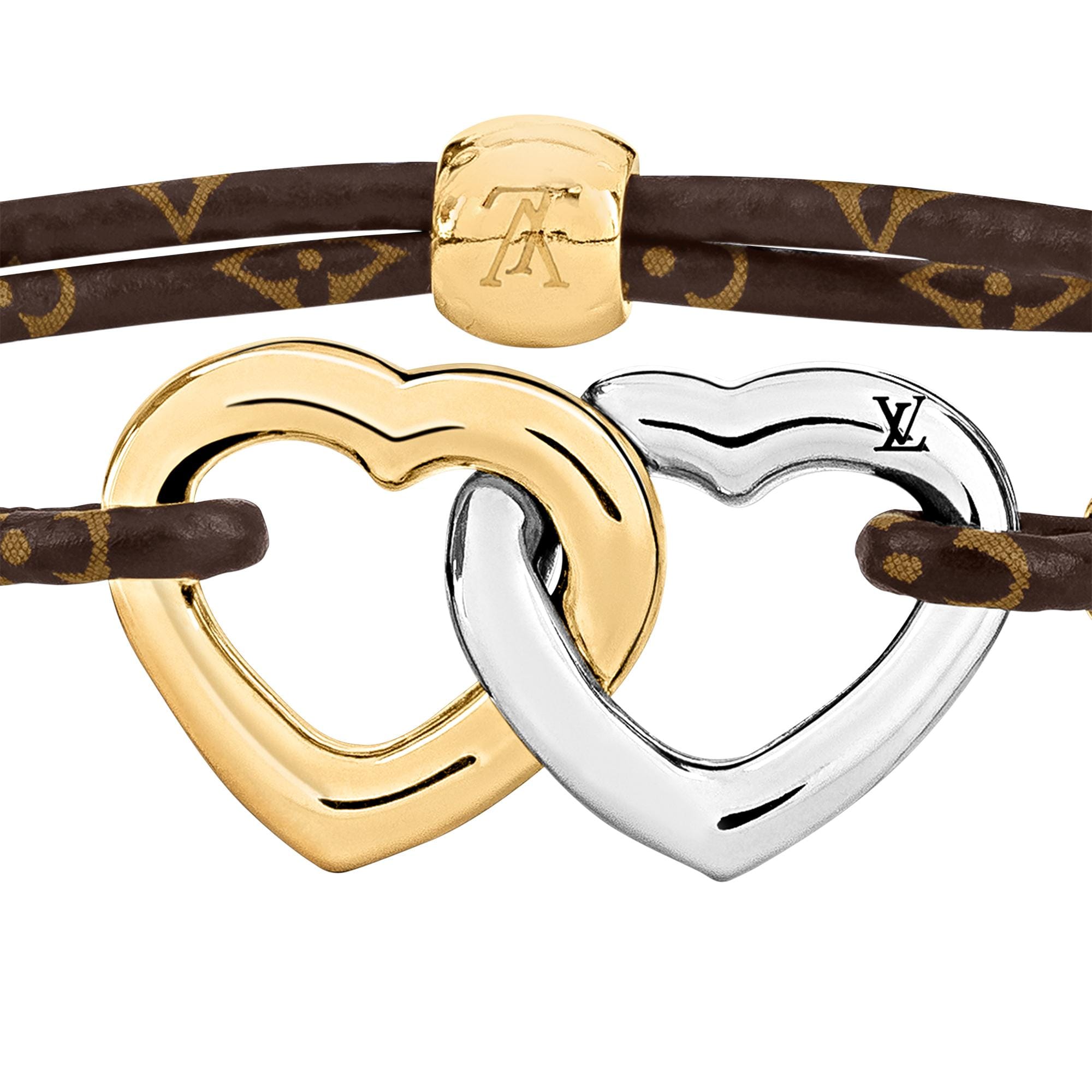 Louis Vuitton Bracelet Say Yes Women's Monogram Canvas Gp Lv Brasserie  M6758F