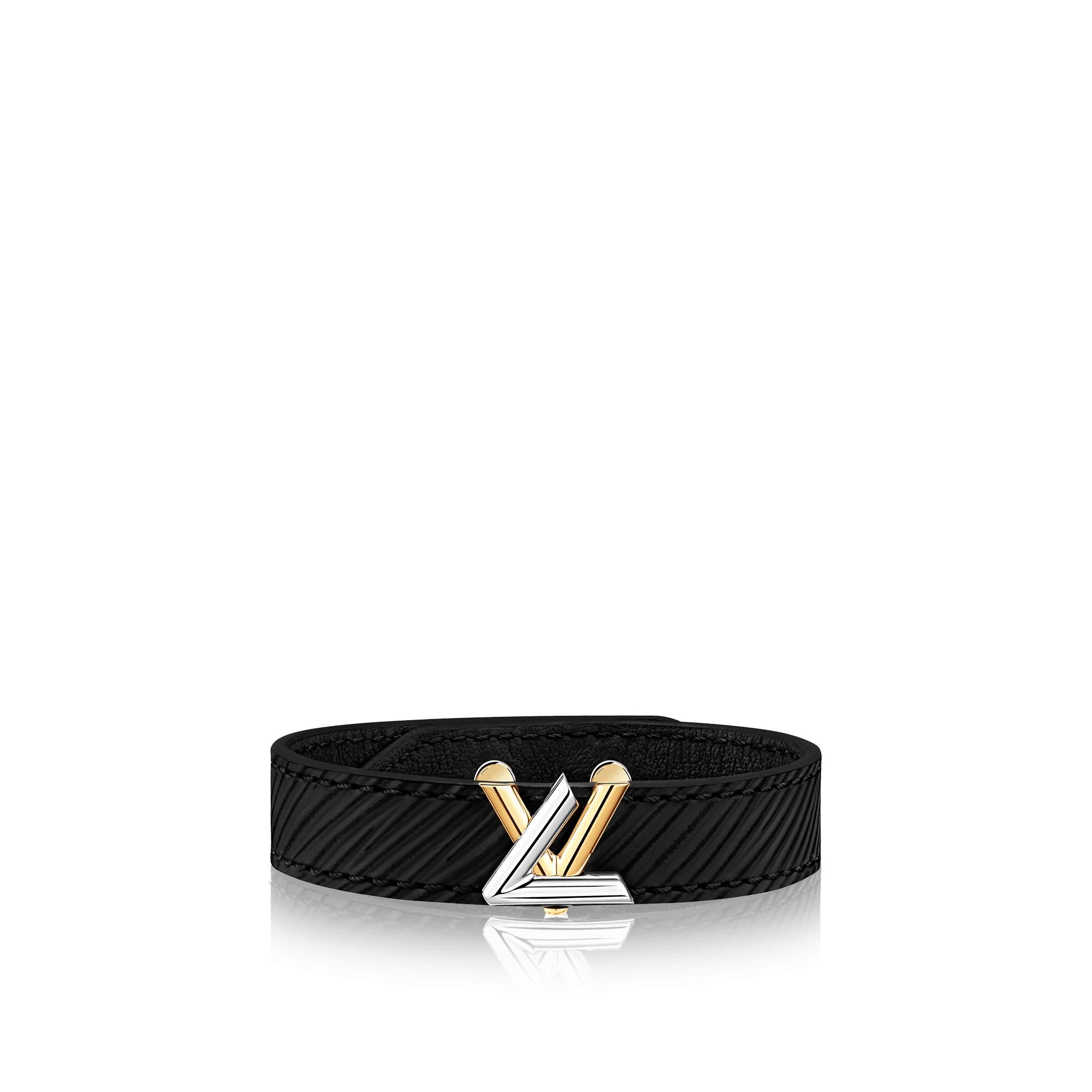 Louis Vuitton LV Twist Bracelet Epi Leather in Black - Accessories M6400F