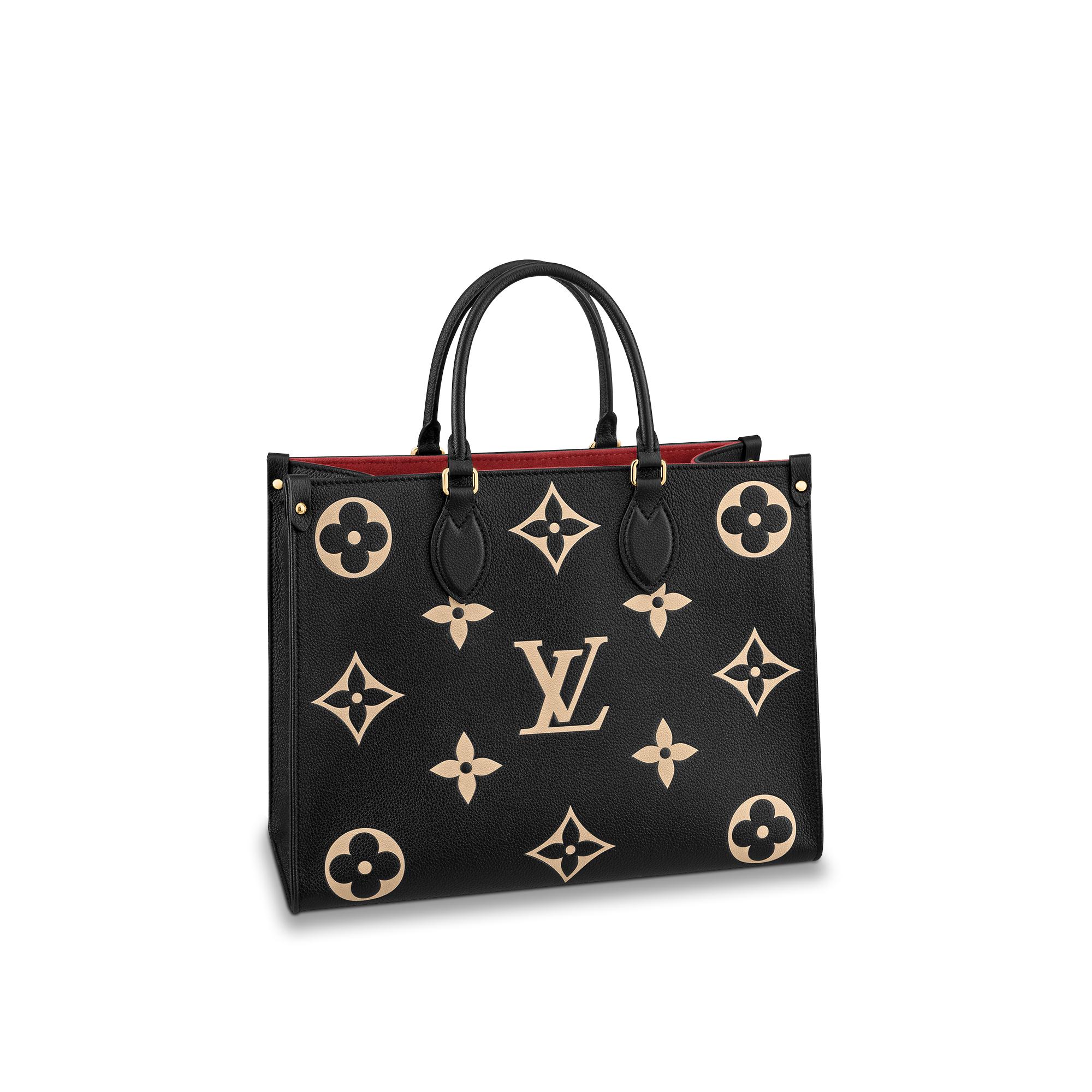 Louis Vuitton OnTheGo MM Bicolor Monogram Empreinte Leather in Black – WOMEN – Handbags M45495
