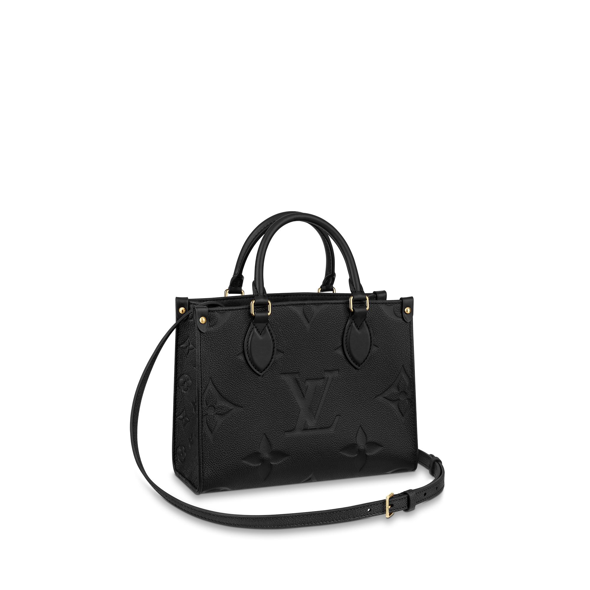 Louis Vuitton Onthego PM Monogram Empreinte Leather in Black