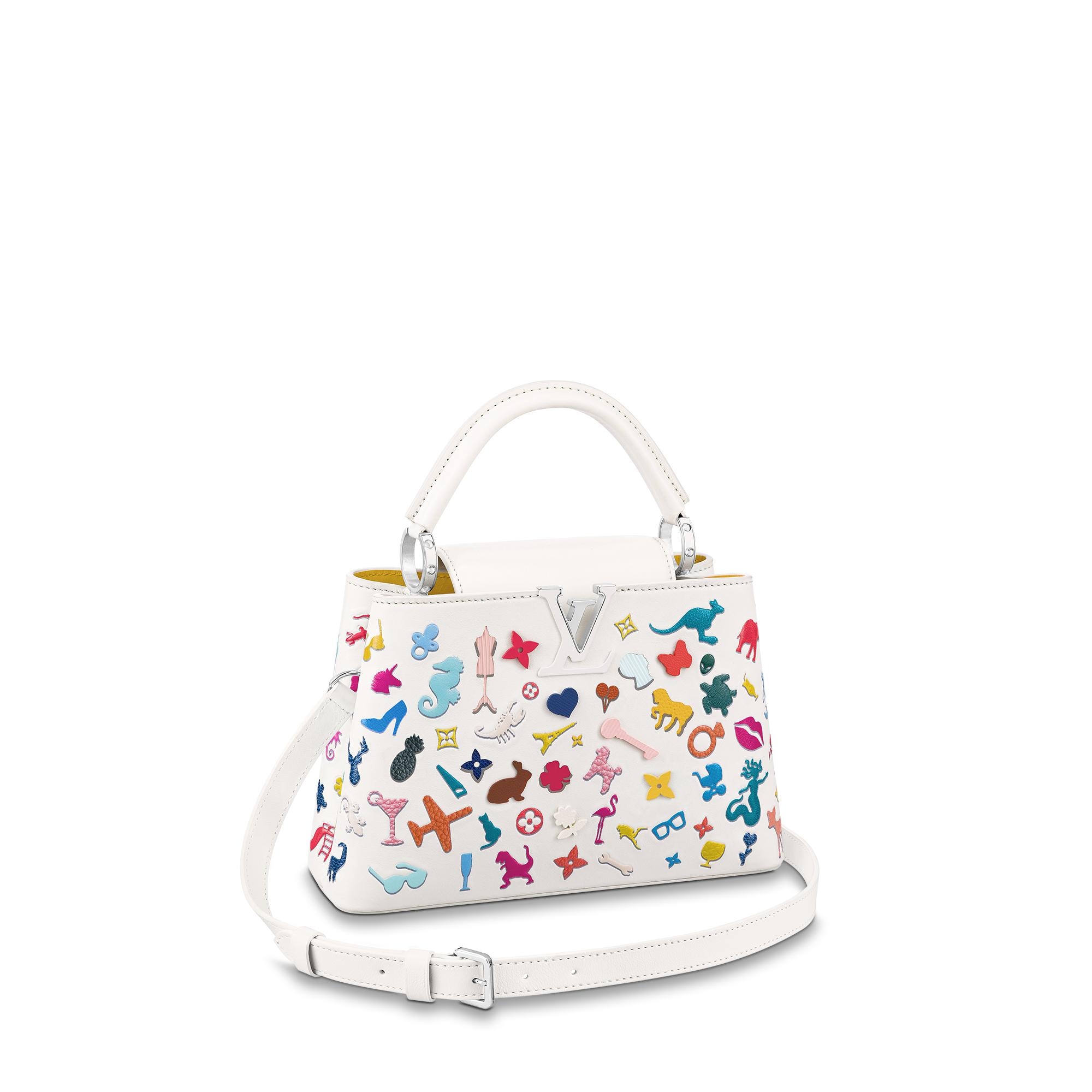 Louis Vuitton Capucines BB Vik Muniz Capucines in White – WOMEN – Handbags M59650