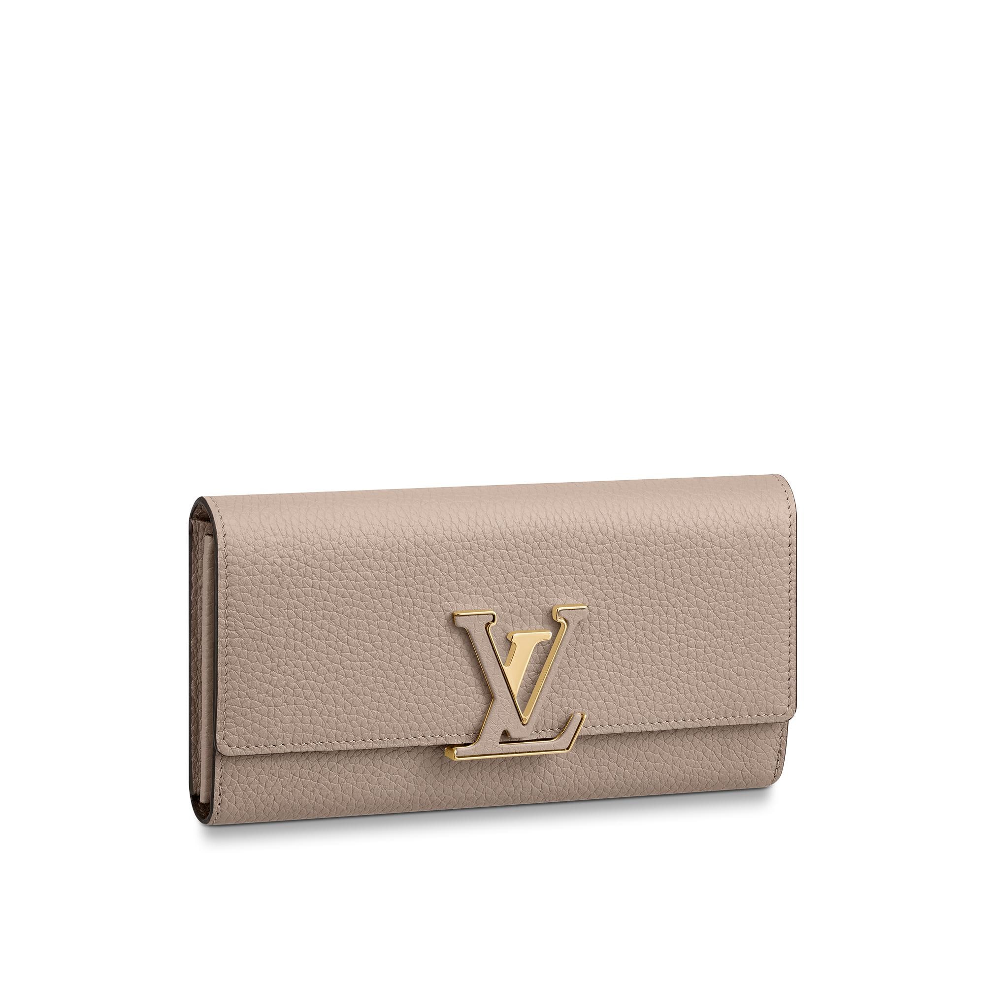 Louis Vuitton Capucines Wallet Taurillon Leather in Beige – WOMEN – Small Leather Goods M61249