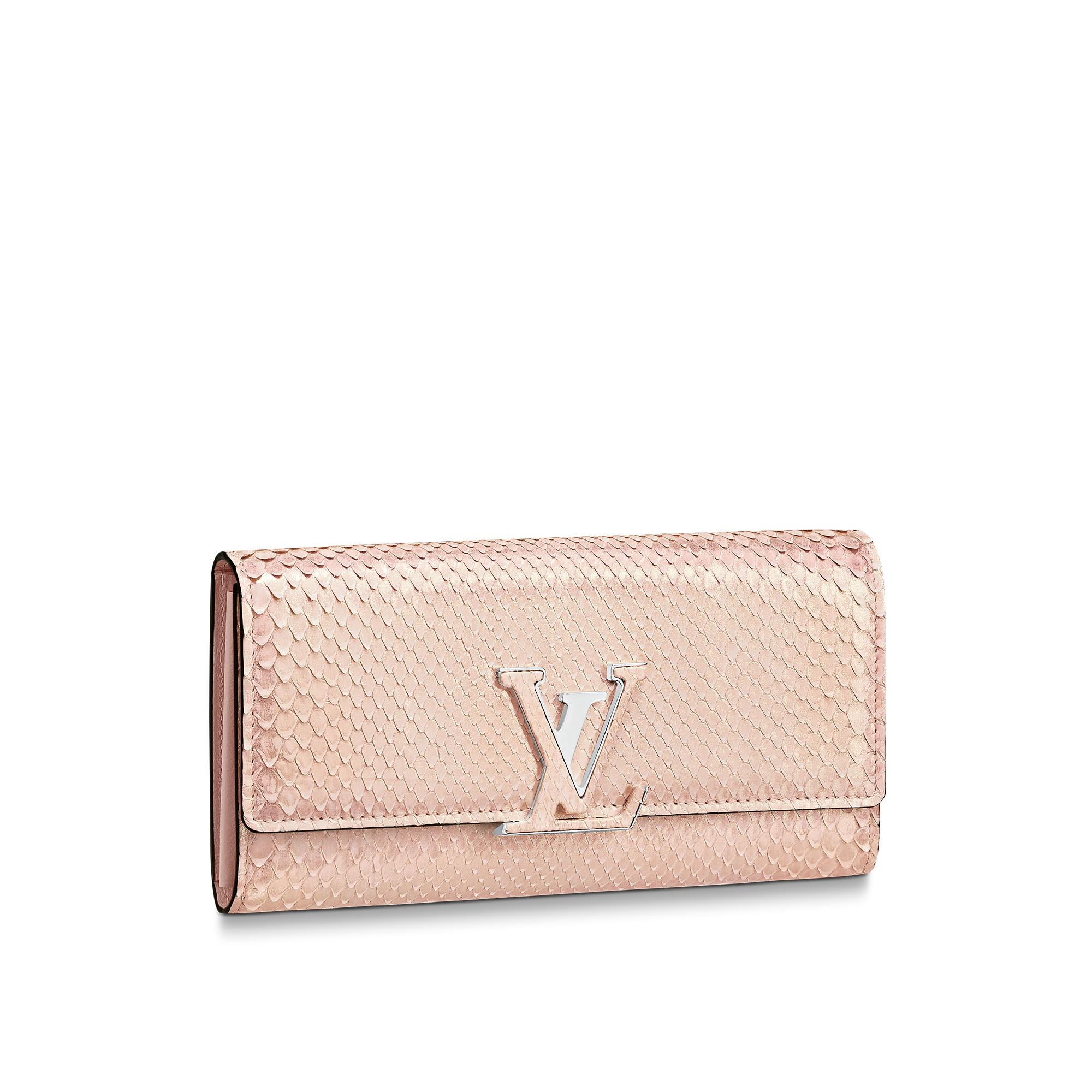 Louis Vuitton Capucines Wallet Python in Pink – WOMEN – Small Leather Goods N96360