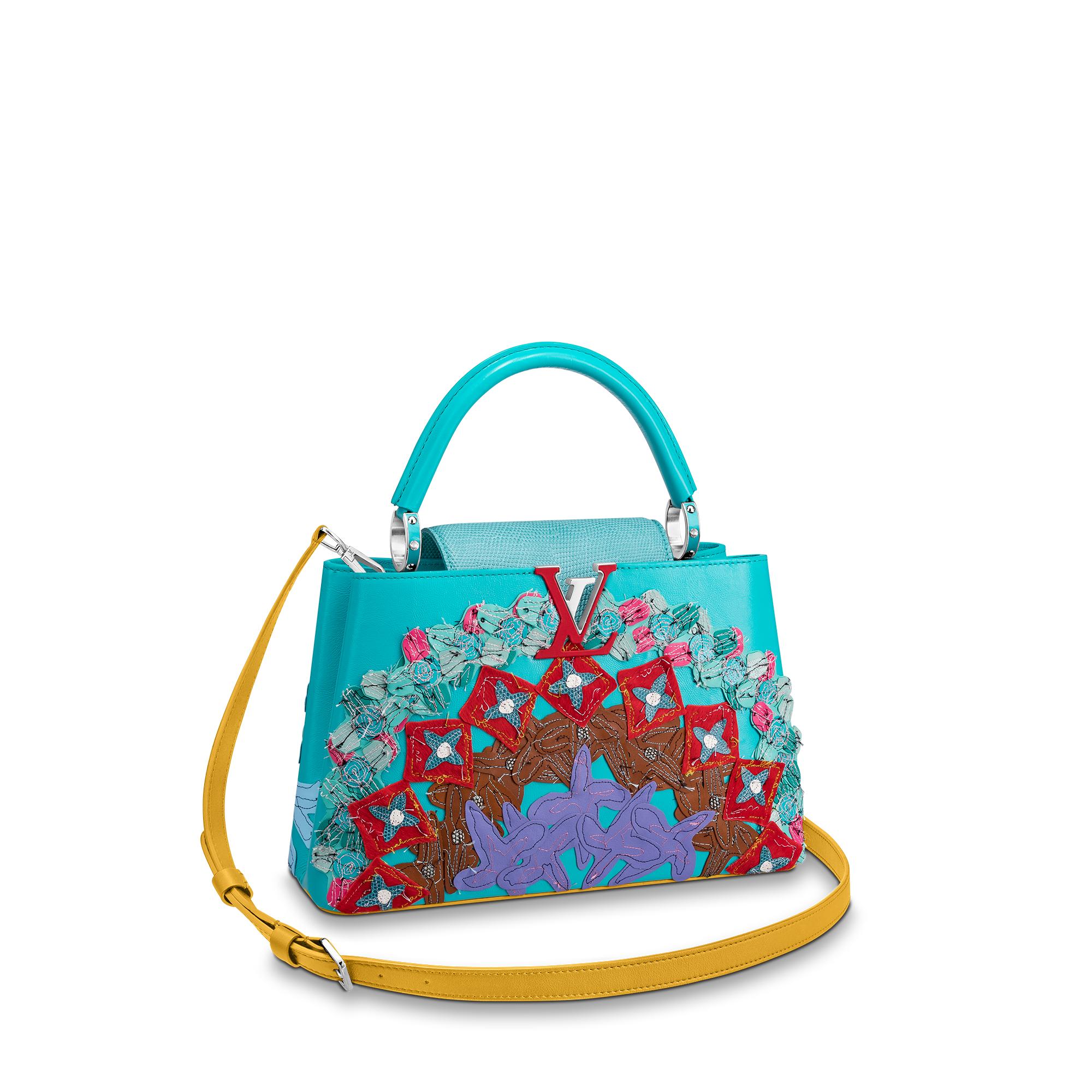 Louis Vuitton ArtyCapucines MM Tschabalala Self Capucines in Blue – WOMEN – Handbags M55292