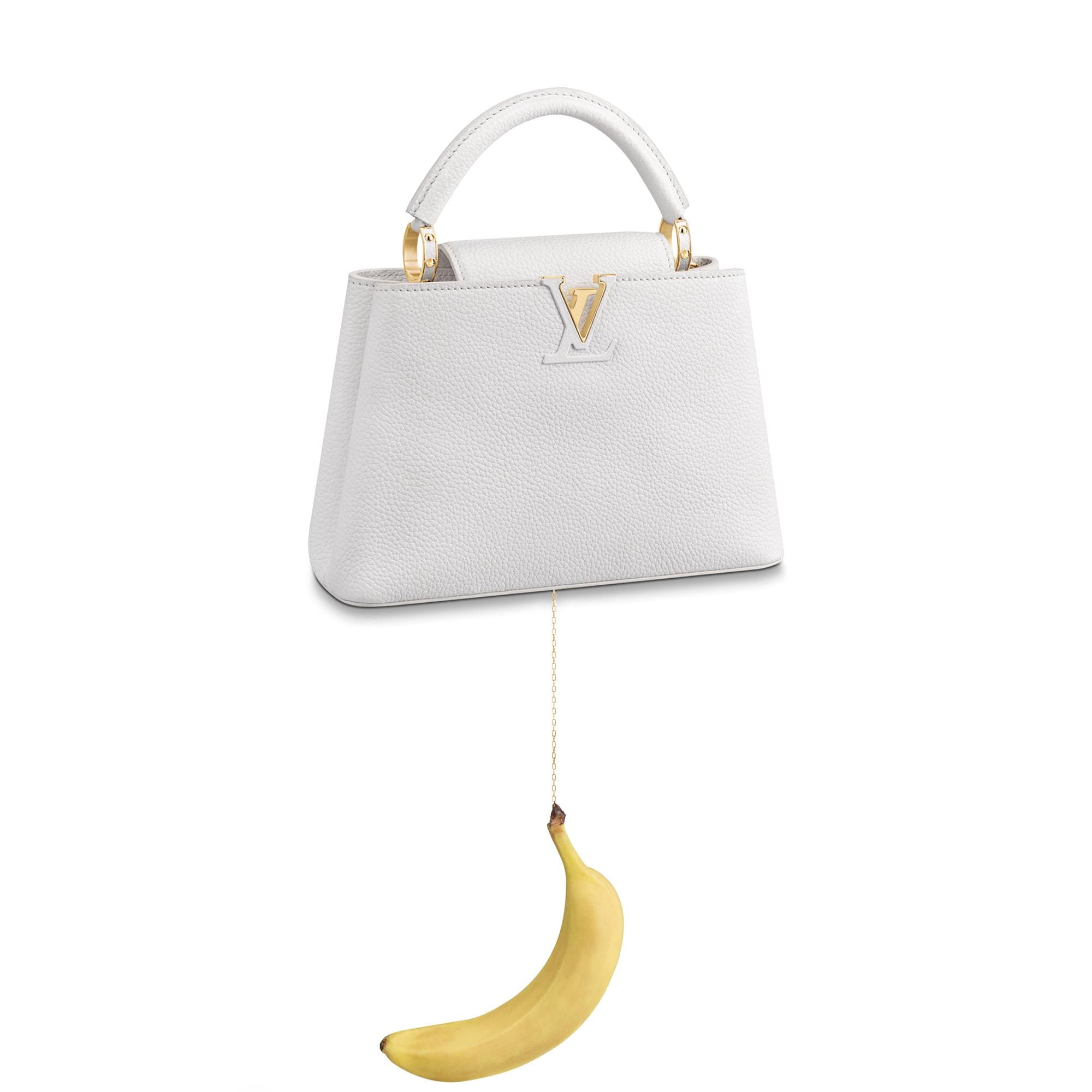 Louis Vuitton ArtyCapucines BB Urs Fischer Capucines in White – WOMEN – Handbags M53643