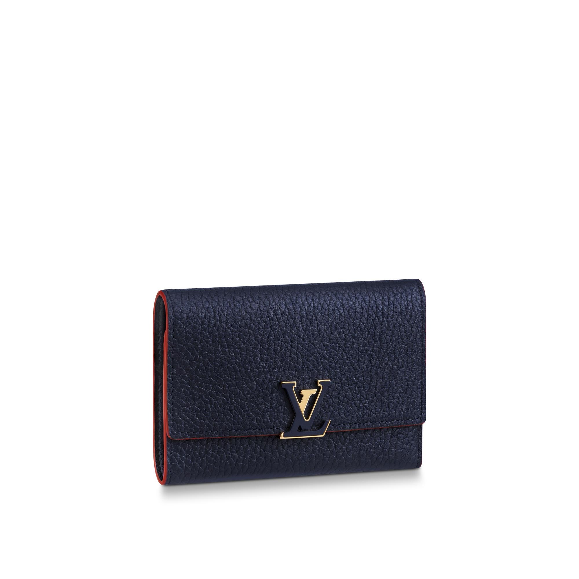 Louis Vuitton Capucines Compact Wallet Taurillon Leather in Blue – WOMEN – Small Leather Goods M63741