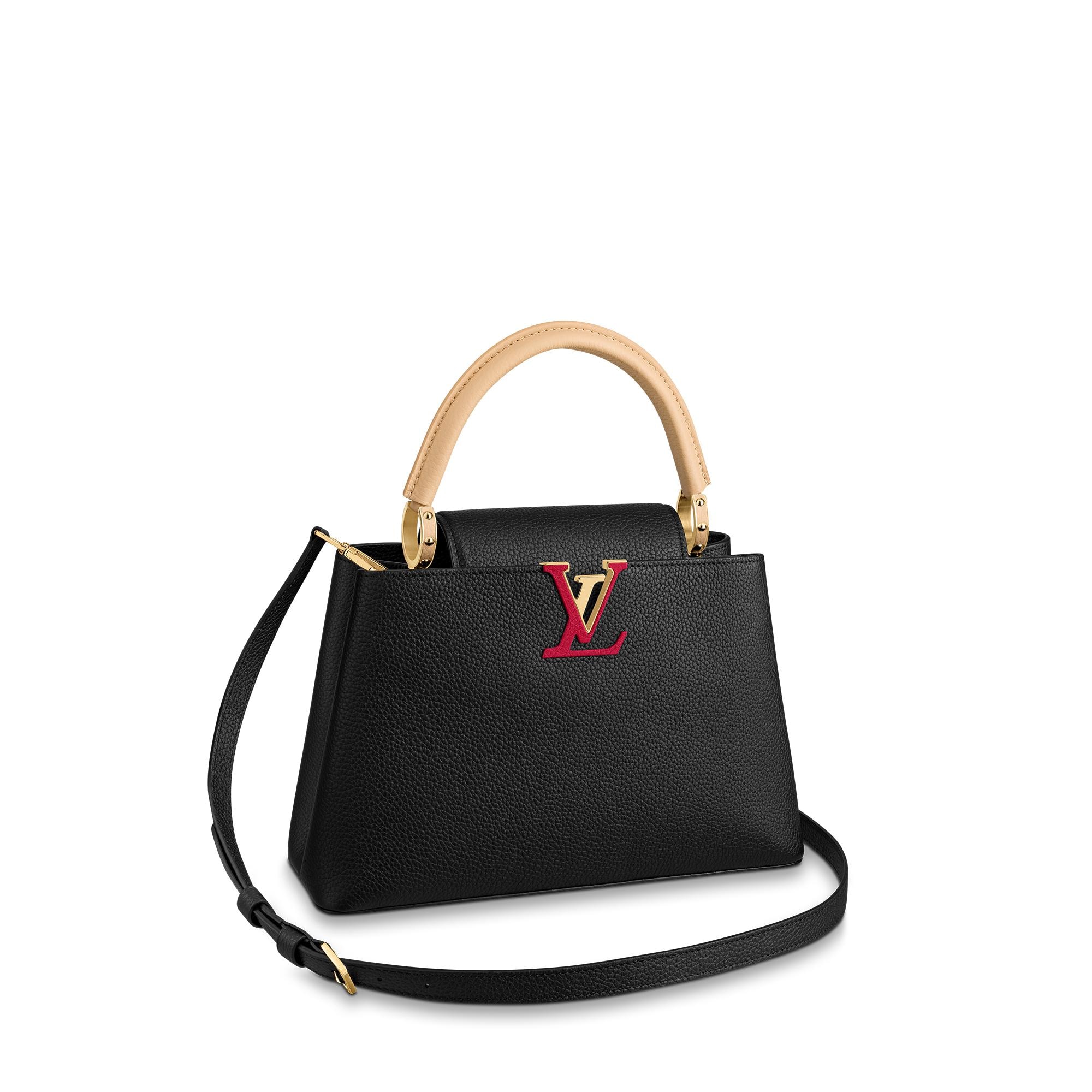 Louis Vuitton Capucines MM Taurillon Leather in Black – WOMEN – Handbags M56409