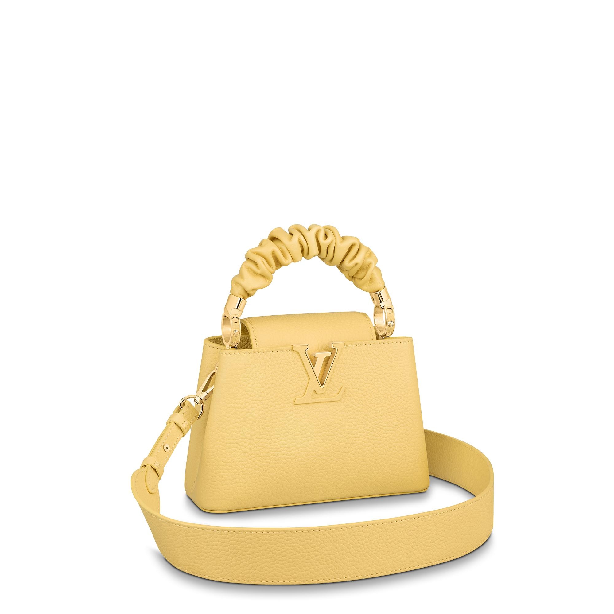 Louis Vuitton Capucines Mini Capucines in Yellow – WOMEN – Handbags M58586