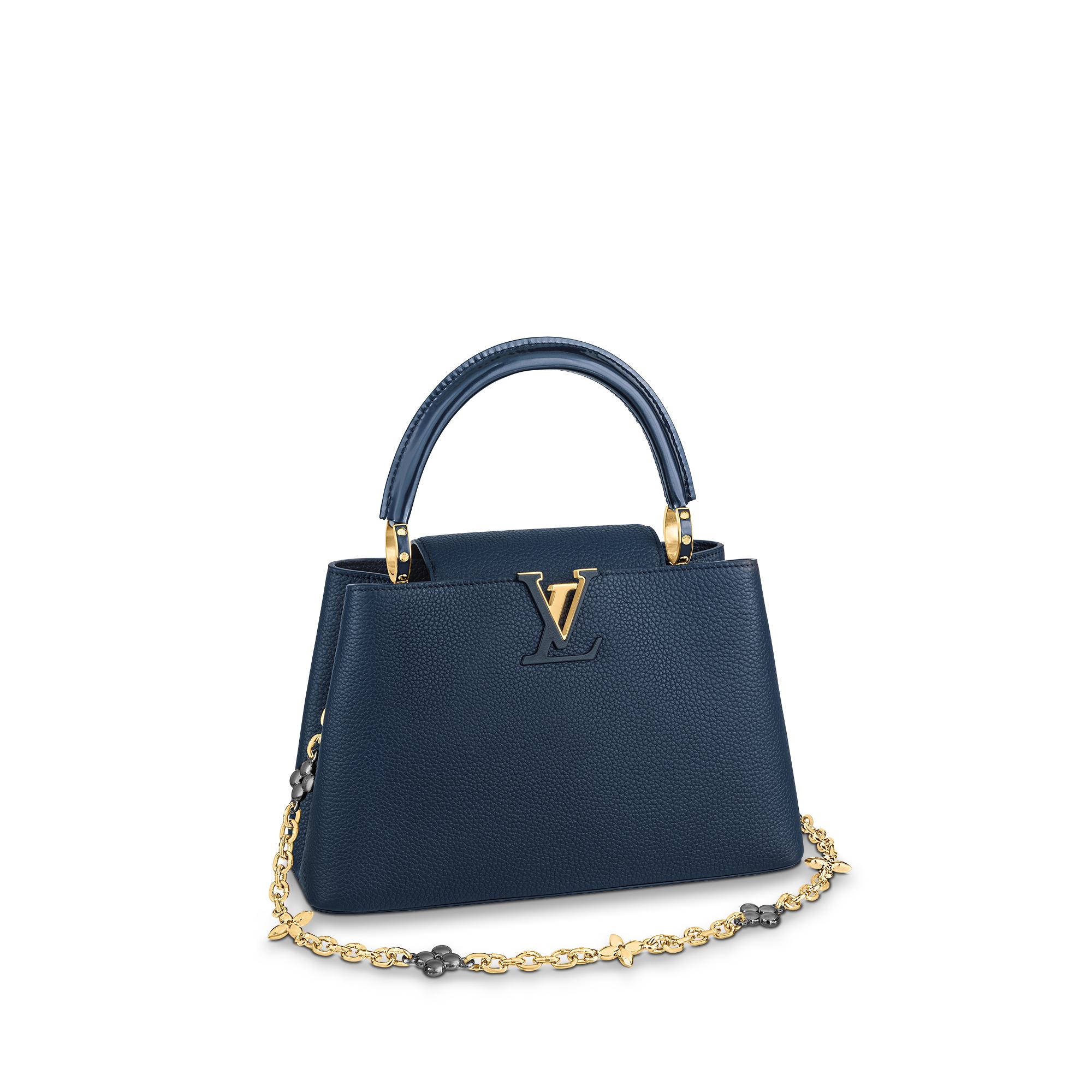 Louis Vuitton Capucines MM Capucines in Blue – WOMEN – Handbags M59209