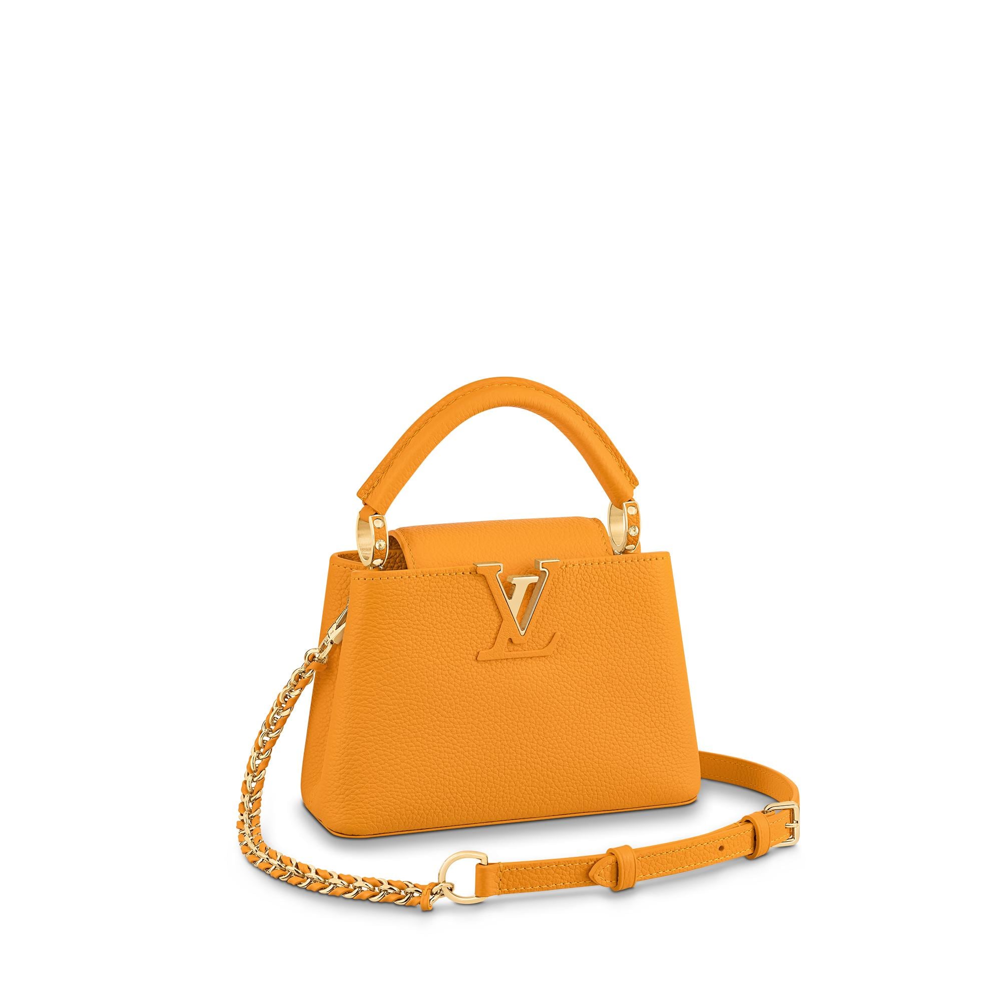 Louis Vuitton Capucines Mini Capucines in Yellow – WOMEN – Handbags M59709