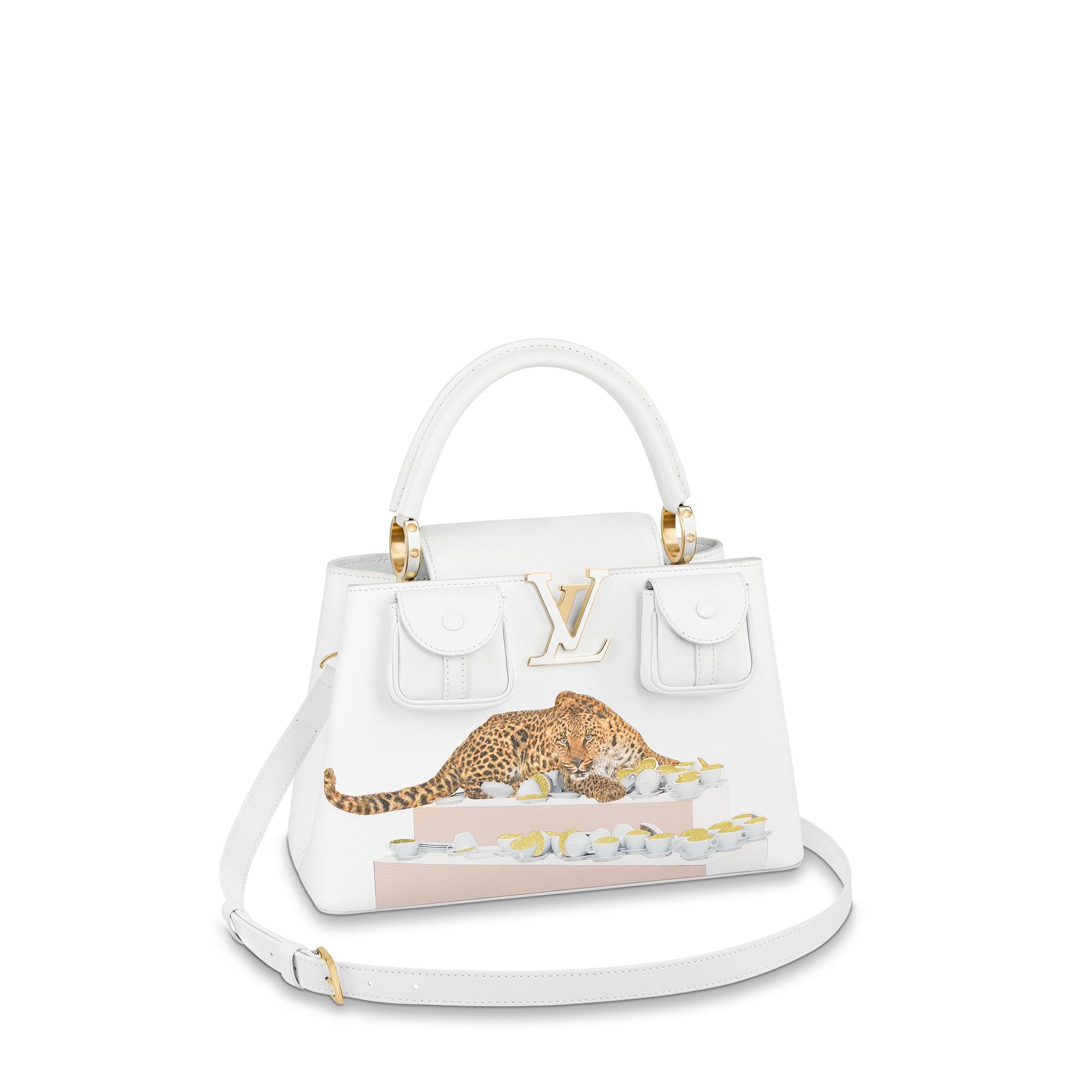 Louis Vuitton Capucines MM Paola Pivi Capucines in White – WOMEN – Handbags M59243