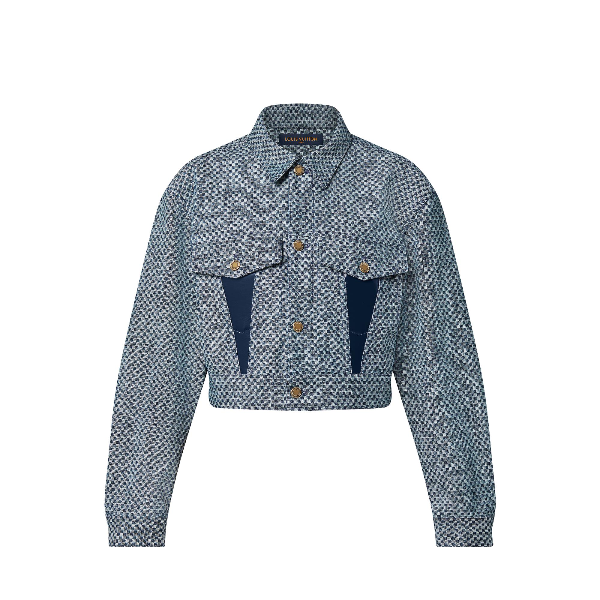 Louis Vuitton Mini Checkerboard Denim Jacket in Blue – WOMEN – Ready-to-Wear 1A9M88