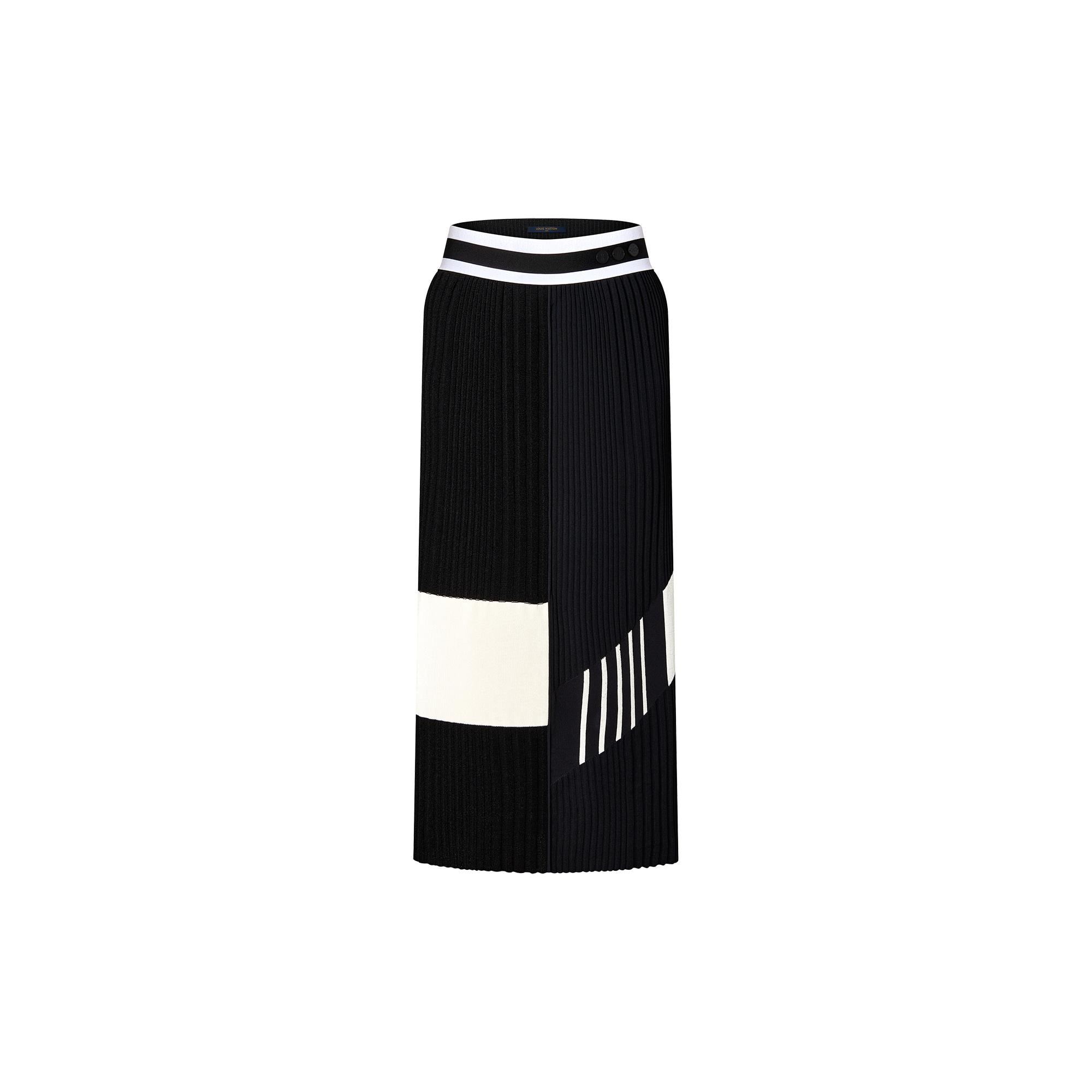 Louis Vuitton Color-Blocked Knit Midi Skirt in Black – WOMEN – Ready-to-Wear 1A9NNM