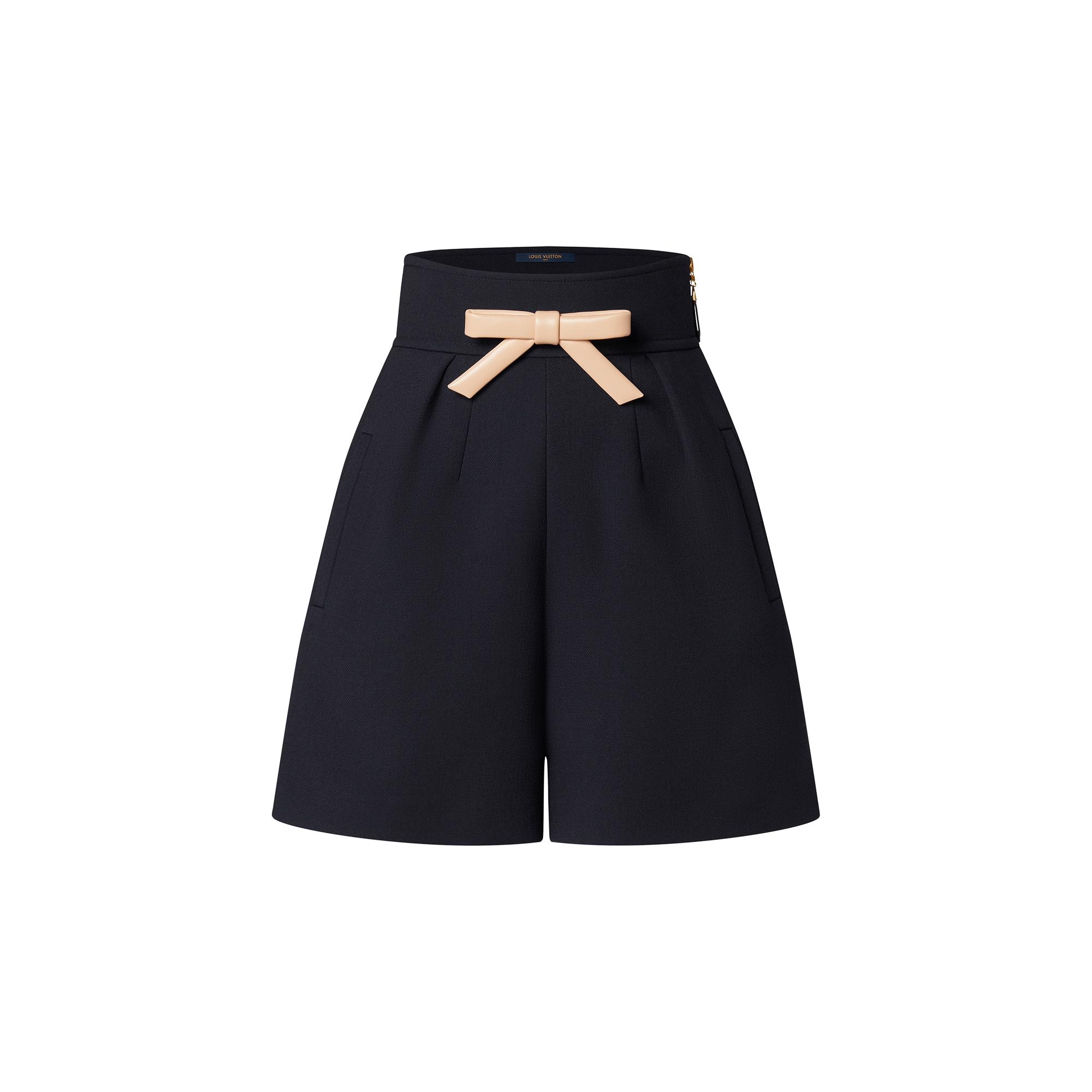 Louis Vuitton Bow Detail Tailored Shorts in Blue – New – For Women 1A9NVY