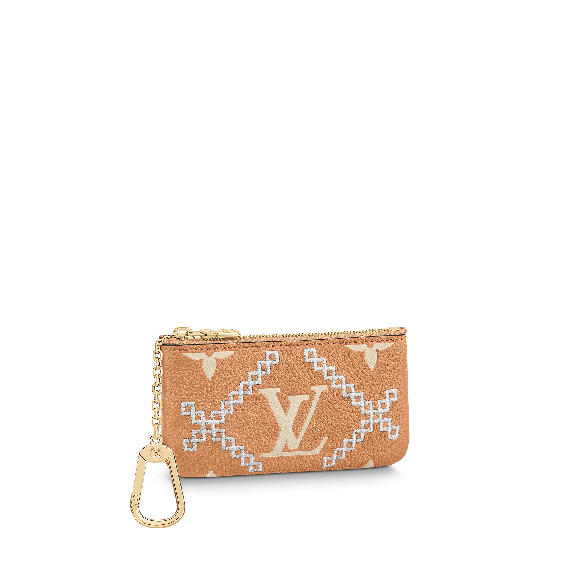 Louis Vuitton Key Pouch Monogram Empreinte Leather in Beige – WOMEN – Small Leather Goods M81165