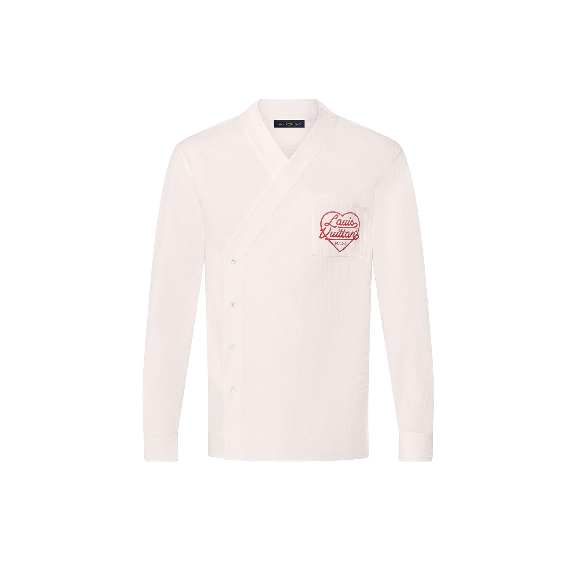 Louis Vuitton Printed Heart & Dragon Kimono Shirt in White – MEN – Ready-to-Wear 1A9GEX