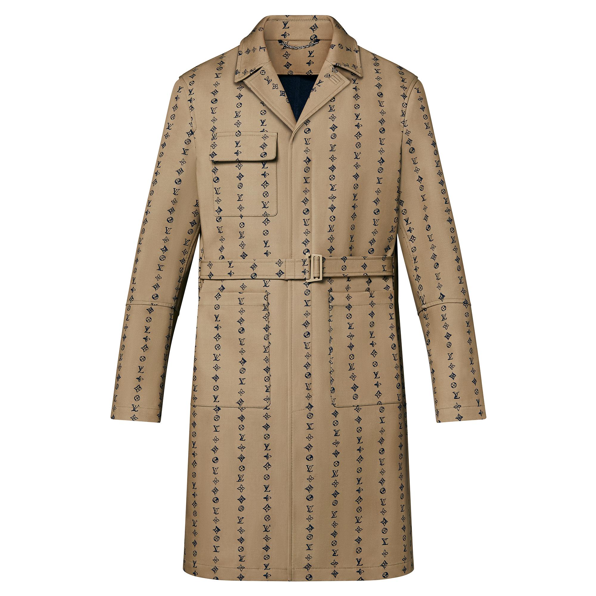 Louis Vuitton Monogram Stripes Belted Coat in Beige – MEN – Ready-to-Wear 1A9GBI