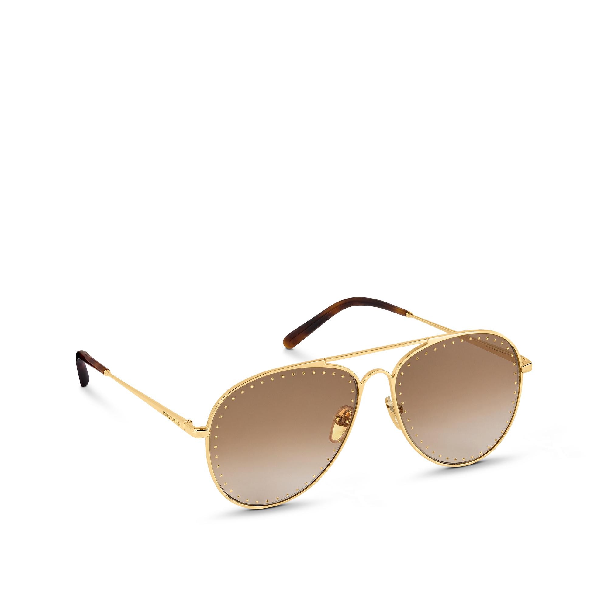 Louis Vuitton LV Trunk Pilot Sunglasses in Gold – WOMEN – Accessories Z1507U
