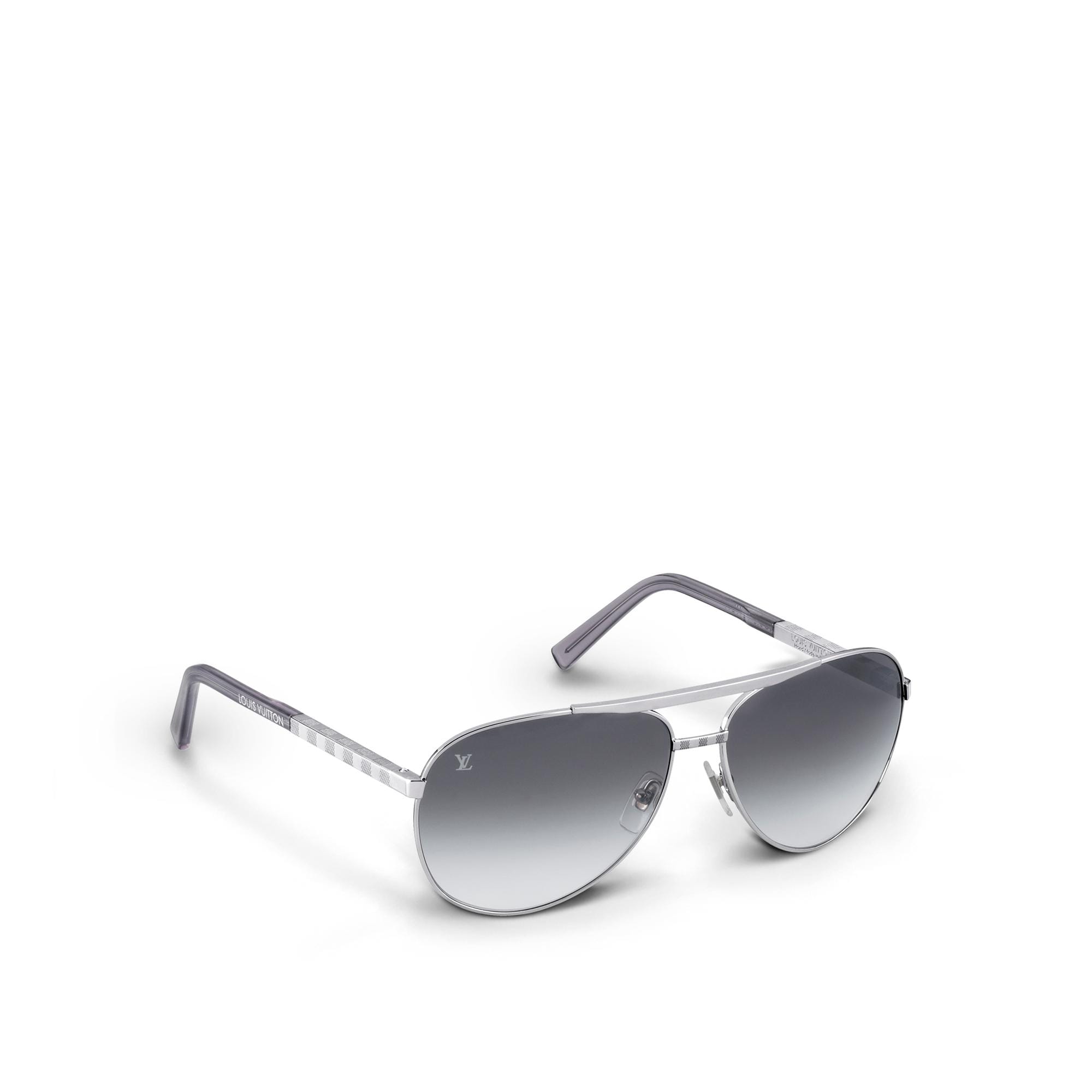 Louis Vuitton Attitude Pilote Sunglasses in Silver – MEN – Accessories Z0340U