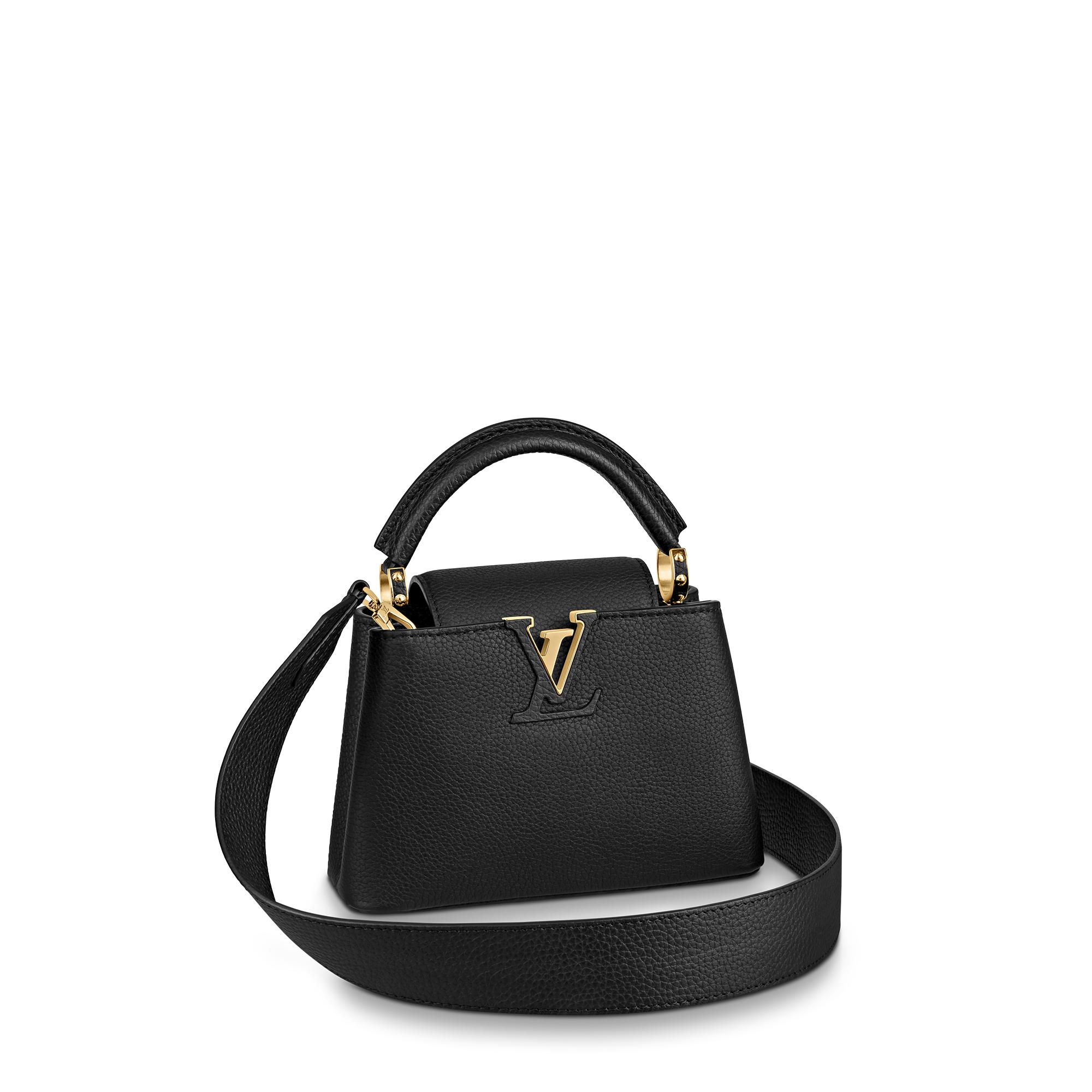 Louis Vuitton Capucines Mini Taurillon Leather in Black – WOMEN – Handbags M56071