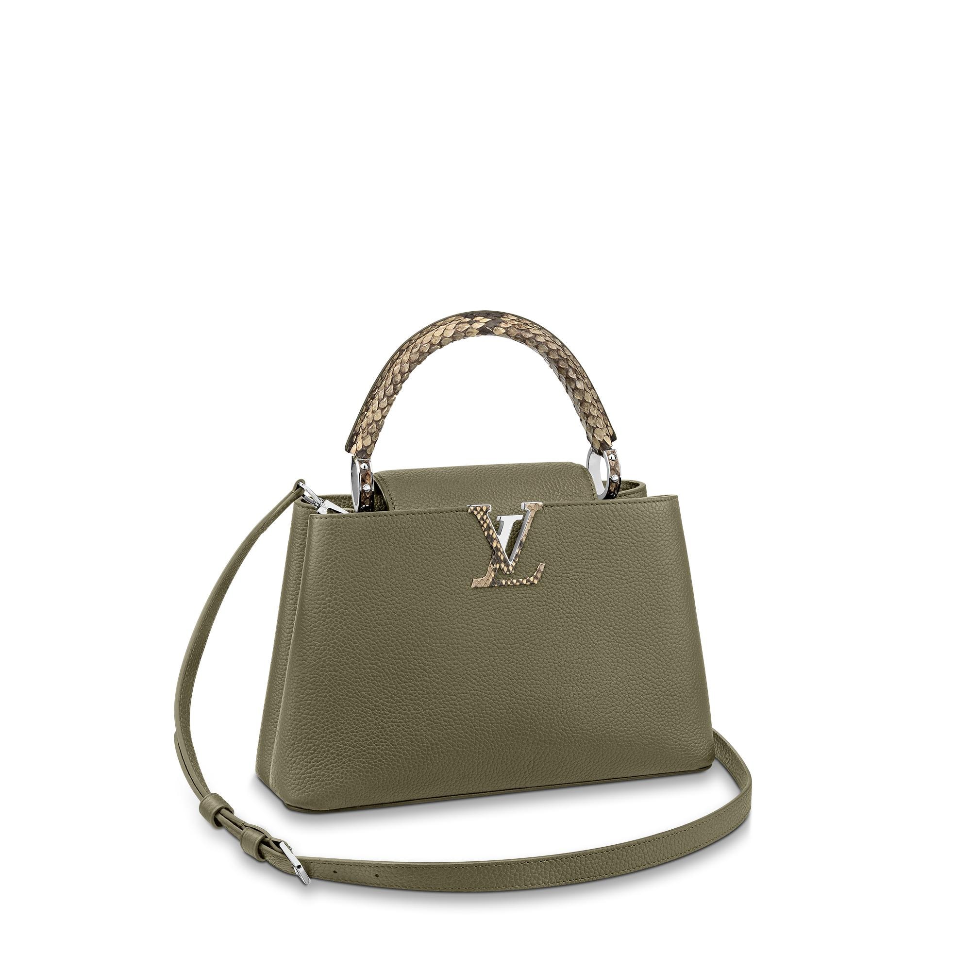 Louis Vuitton Capucines MM Python in Green – WOMEN – Handbags N93799