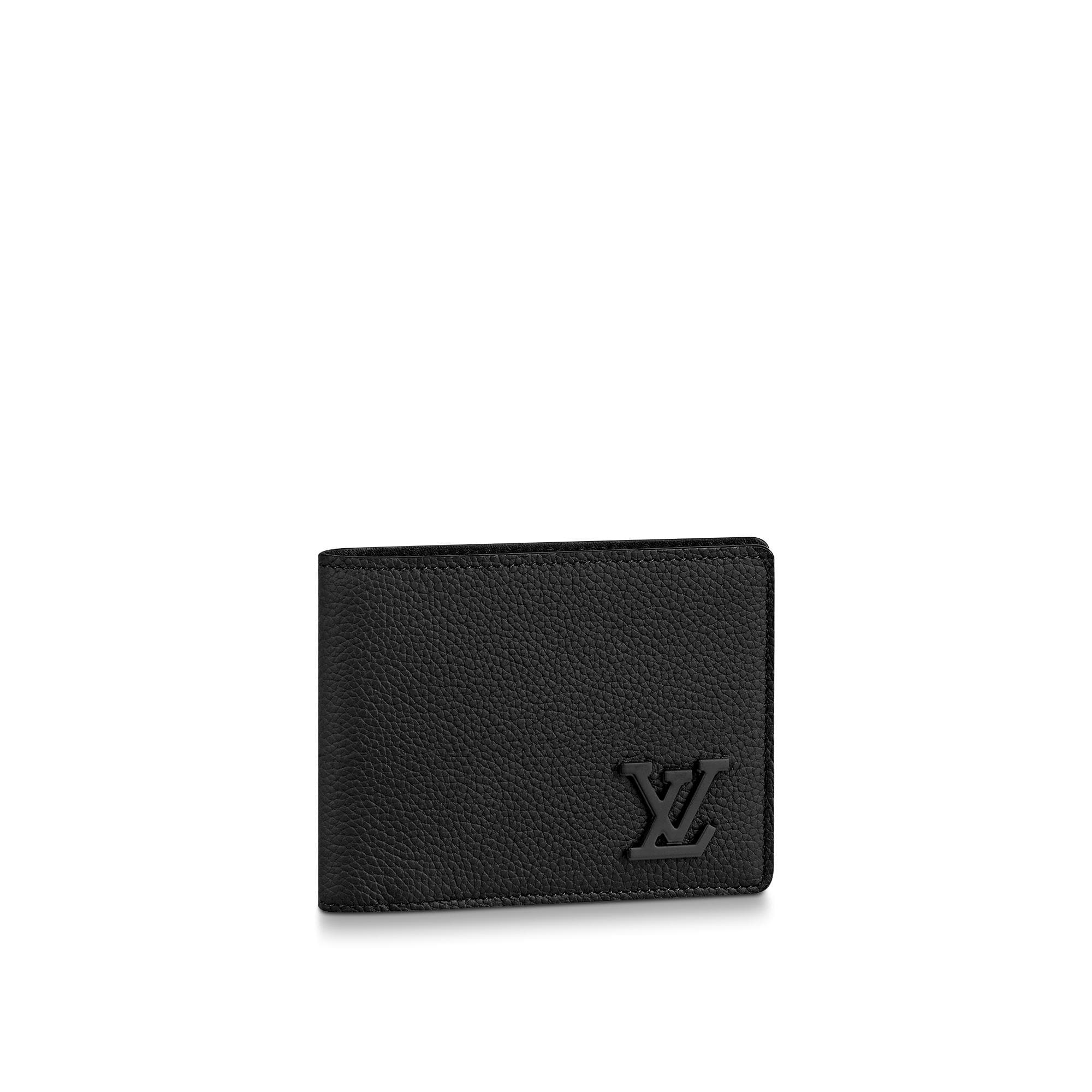 Louis Vuitton Multiple Wallet LV AEROGRAM in Black – MEN – Small Leather Goods M69829