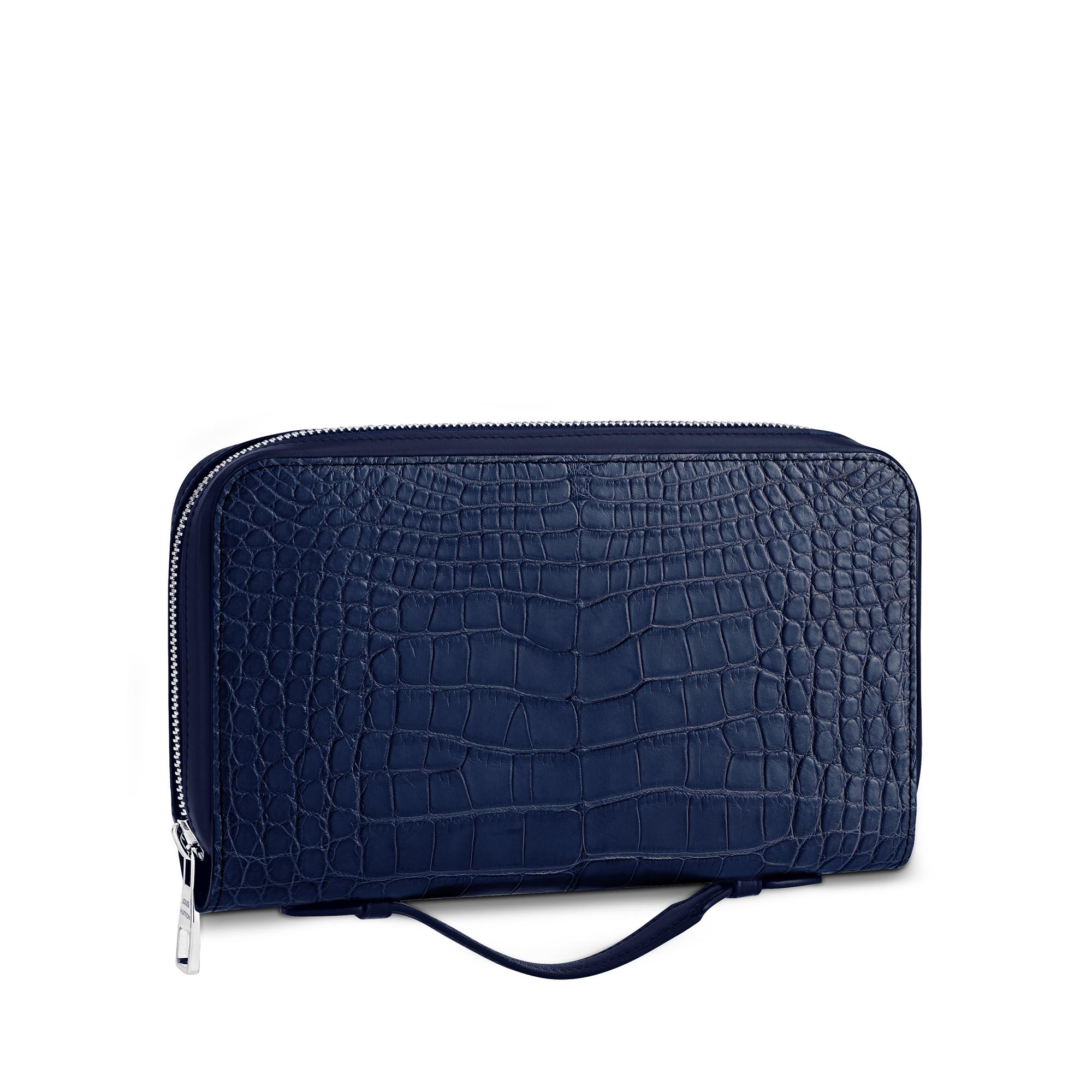 Louis Vuitton Zippy XL Wallet Crocodilien Mat in Blue – MEN – Small Leather Goods N93081