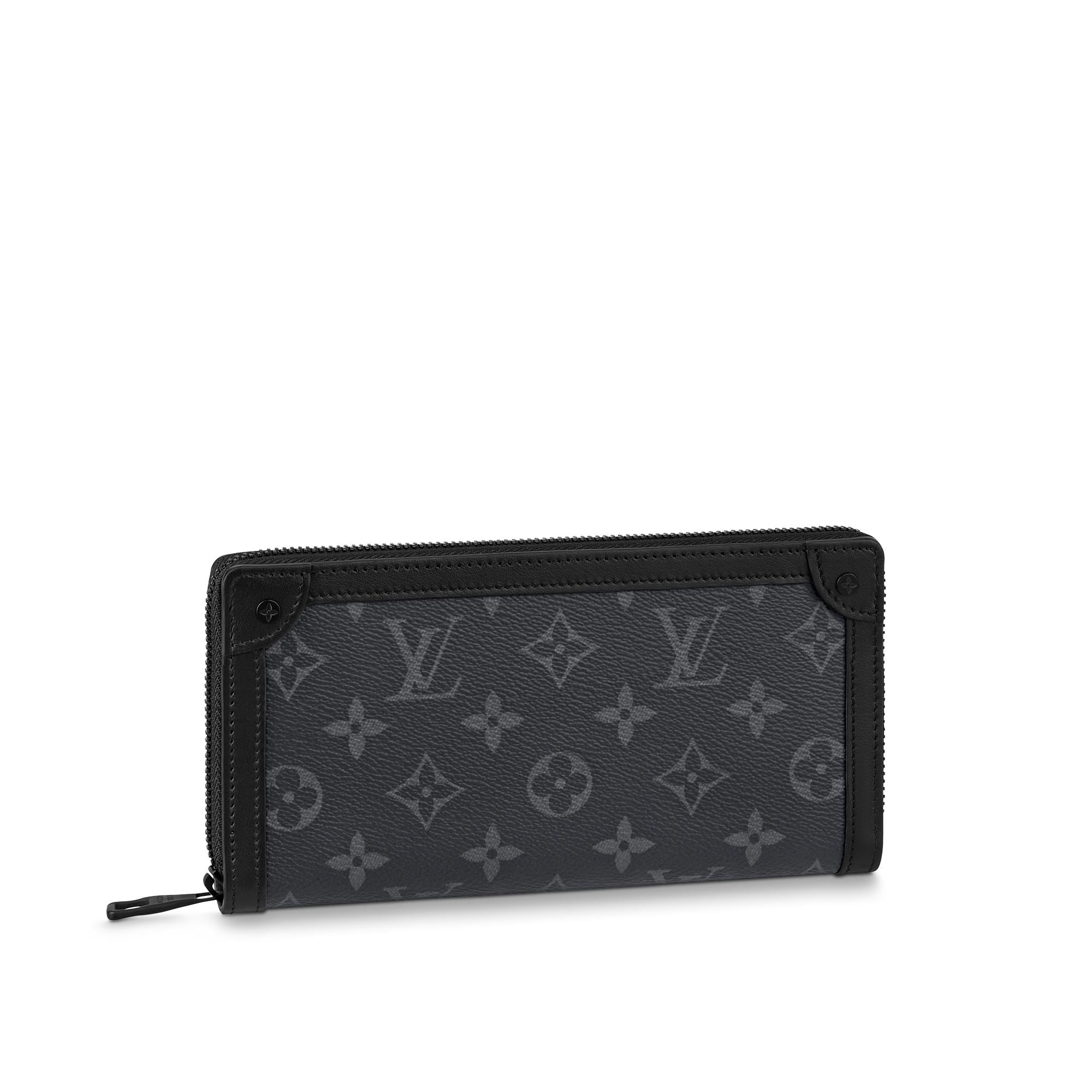Louis Vuitton Zippy Wallet Trunk Monogram Eclipse Canvas in Grey – MEN – Small Leather Goods M80558
