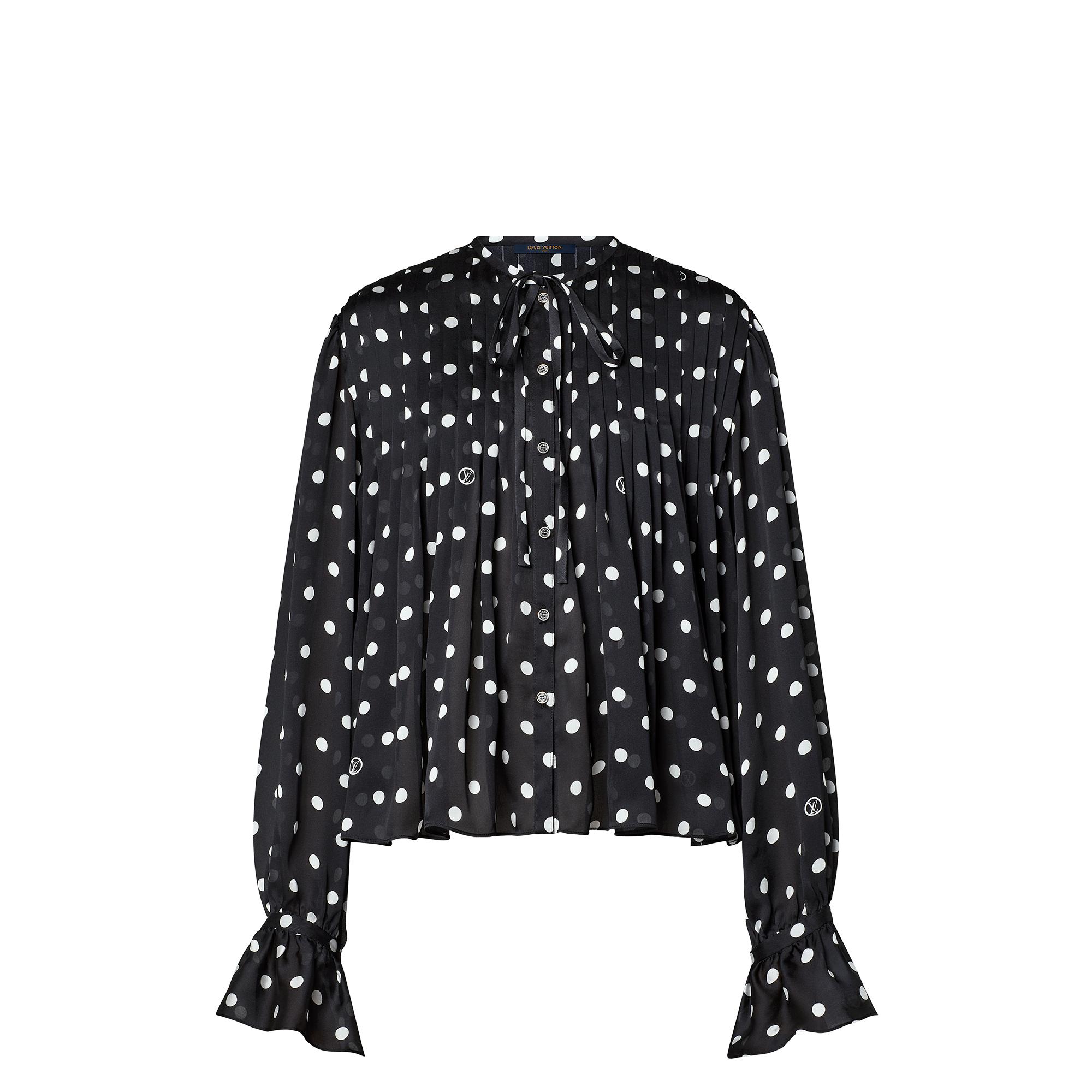 Louis Vuitton Sheer Mousseline Polka Dot Blouse – WOMEN – Ready-to-Wear 1A9WUP