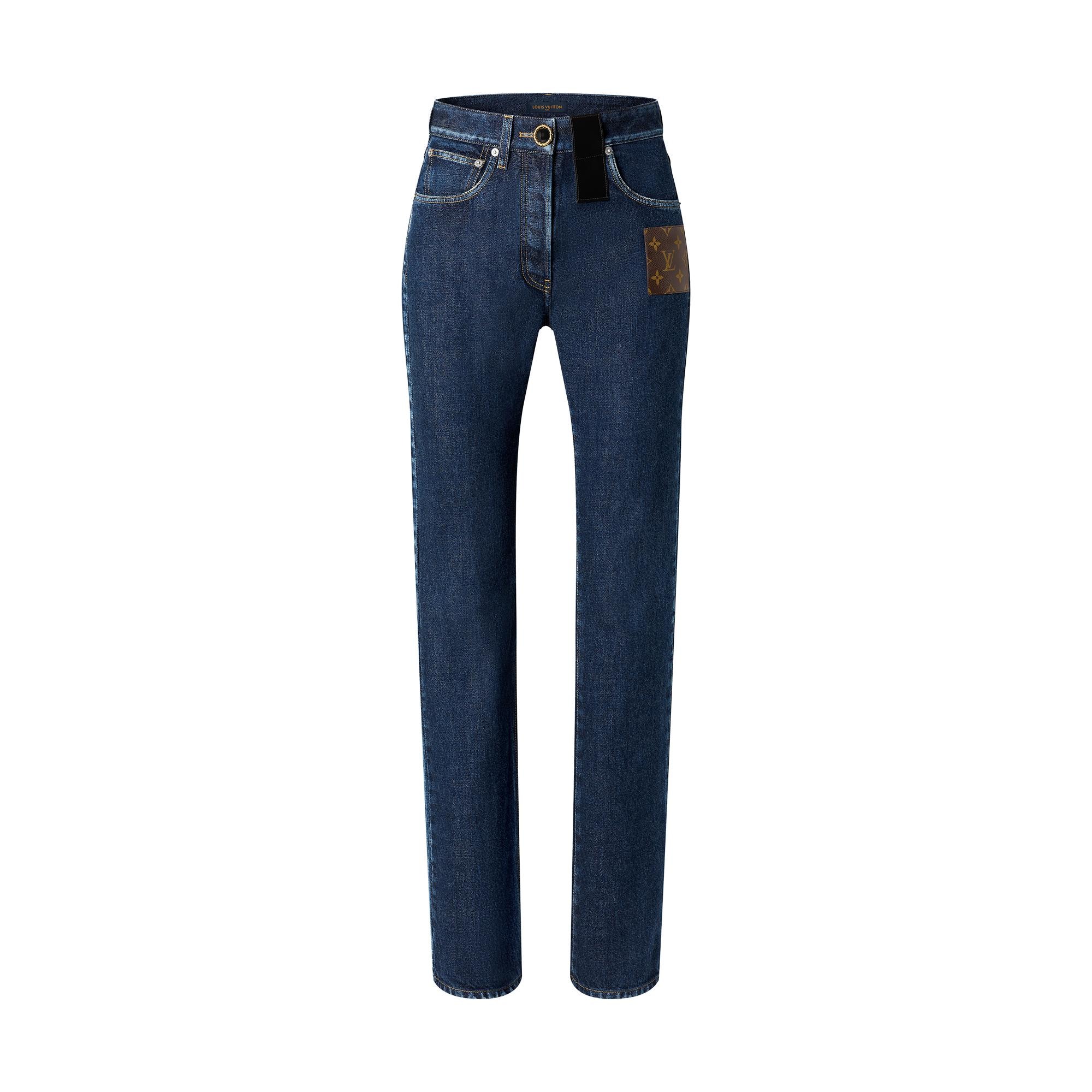 Louis Vuitton Monogram Patch Straight-Cut Jeans – WOMEN – Ready-to-Wear 1A9W7L