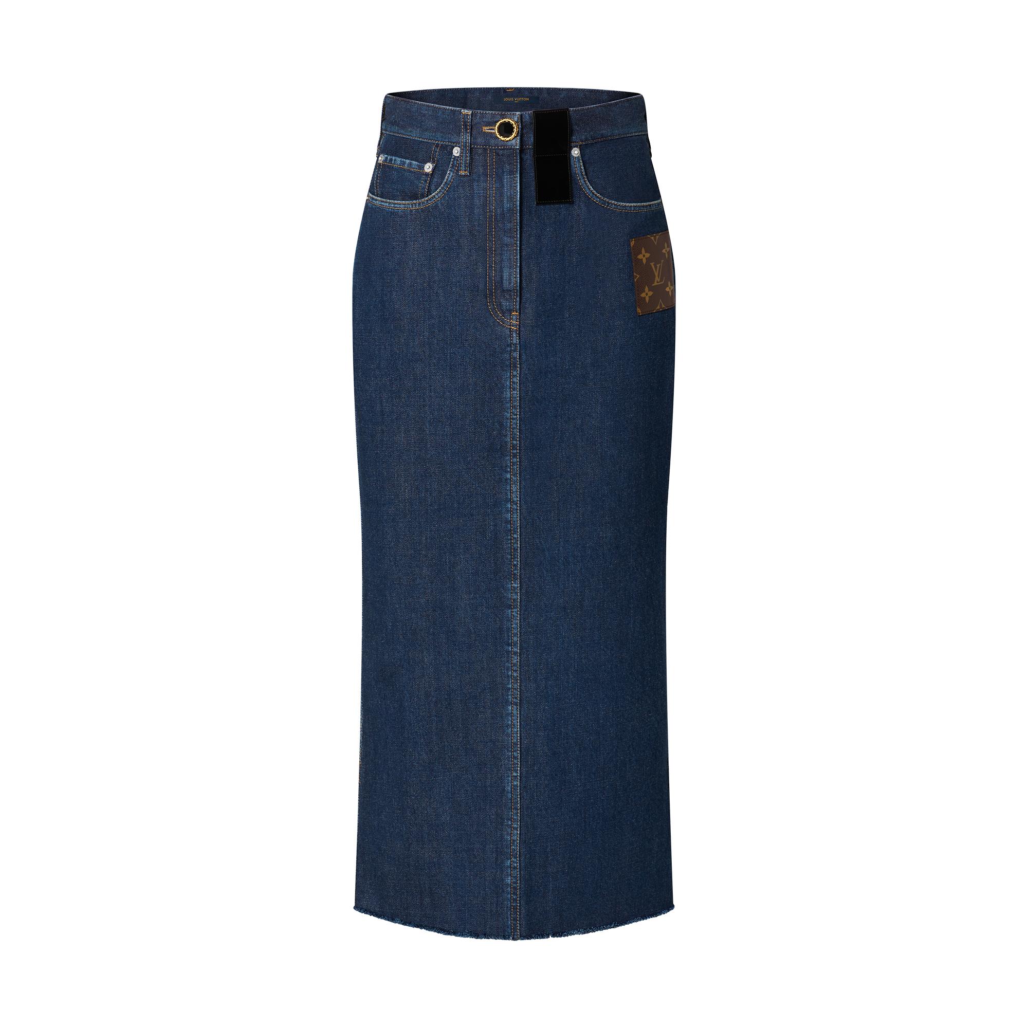 Louis Vuitton Monogram Patch Long Denim Skirt – WOMEN – Ready-to-Wear 1A9X47