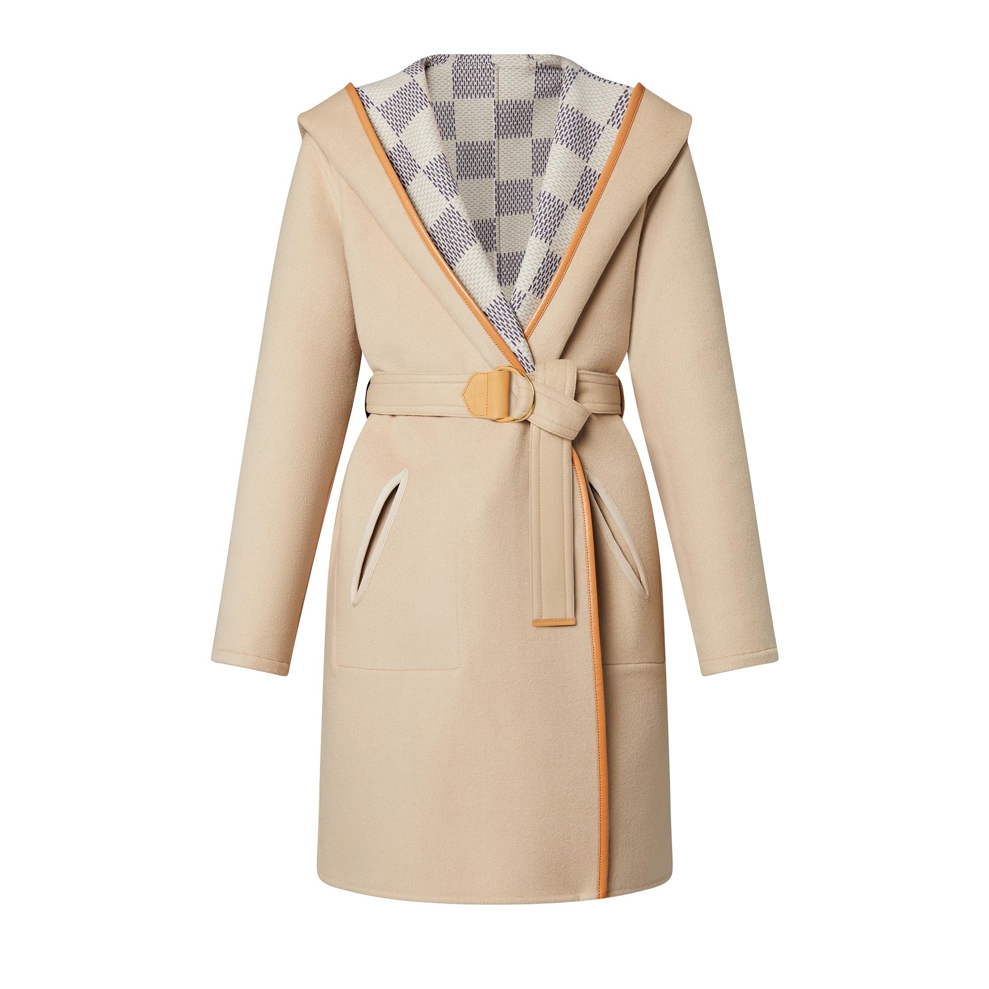 Louis Vuitton Reversible Damier Azur Hooded Wrap Coat – WOMEN – Ready-to-Wear 1A9L0P