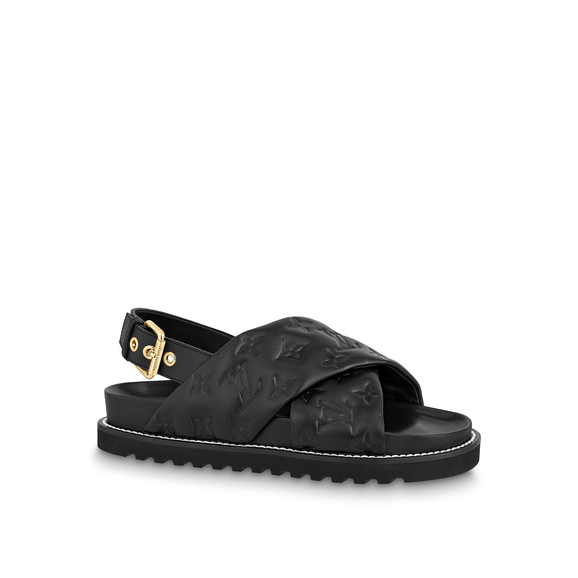 Louis Vuitton Paseo Flat Comfort Sandal – Women – Shoes 1A9RDO Black