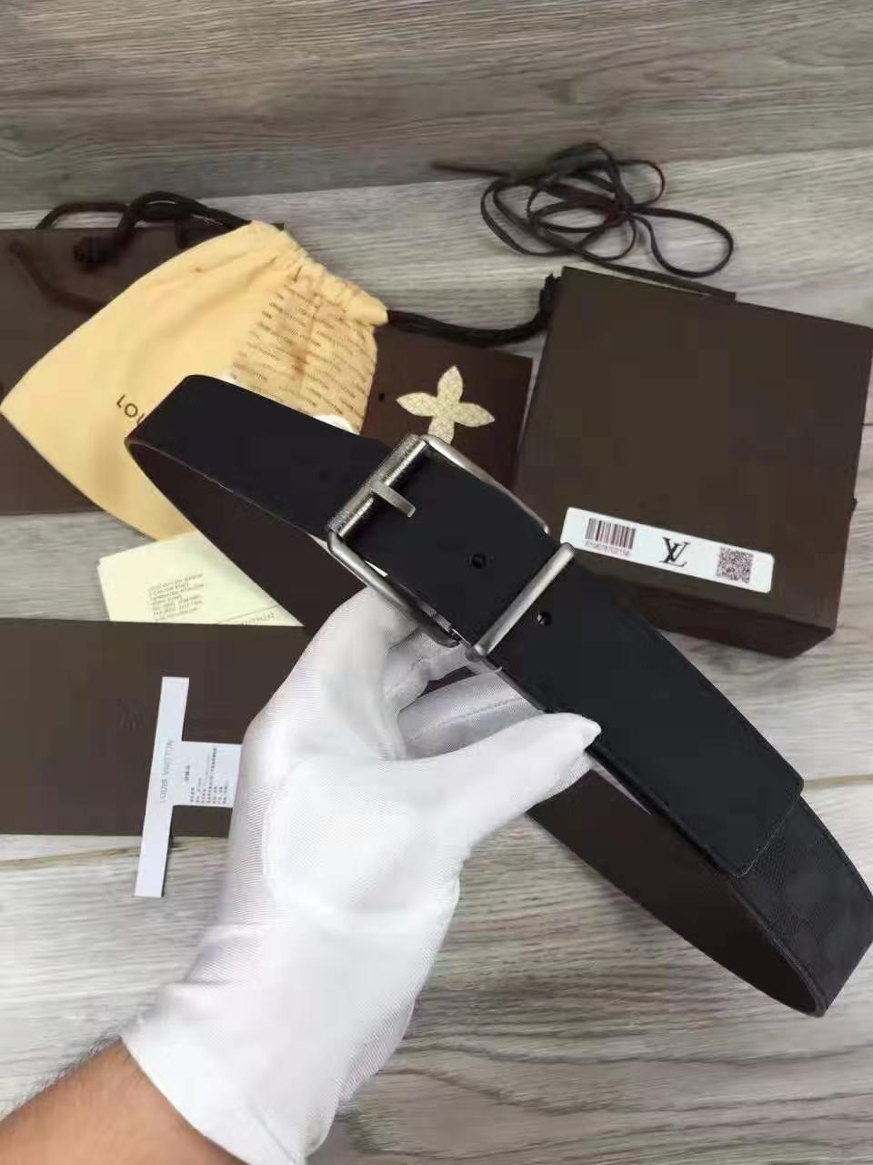 Louis Vuitton Damier Infini leather Damier Print 40mm Reversible Belt  M9150T - $115.00 