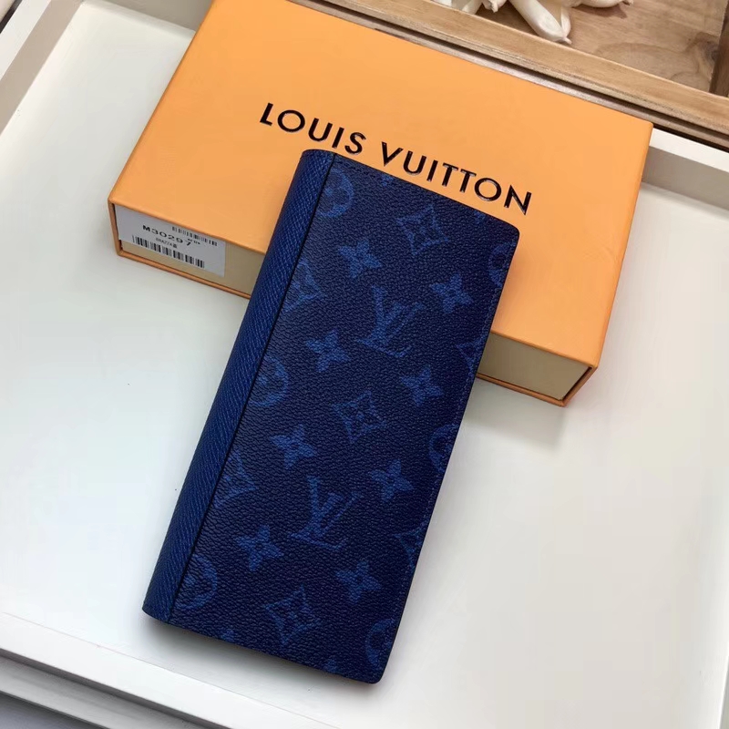 Shop Louis Vuitton TAIGA Brazza wallet (M30297, M30298) by