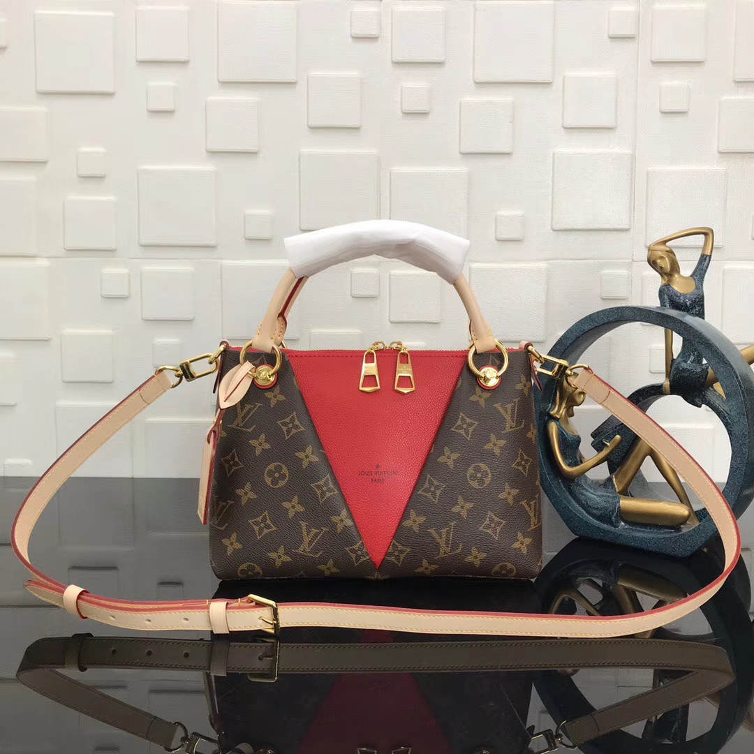 Louis Vuitton Monogram V Tote BB Red