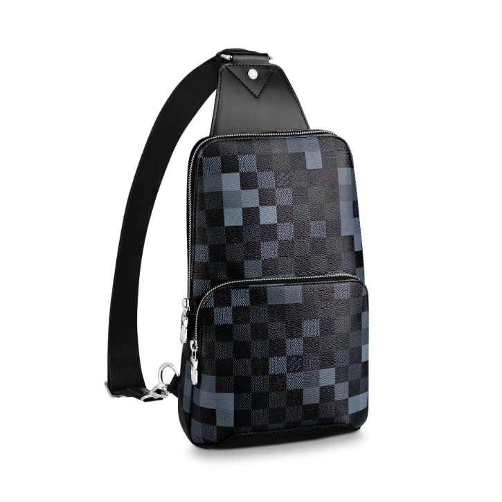 Louis Vuitton Damier Graphite Pixel Men Avenue Sling Bag N40068 Gray ...